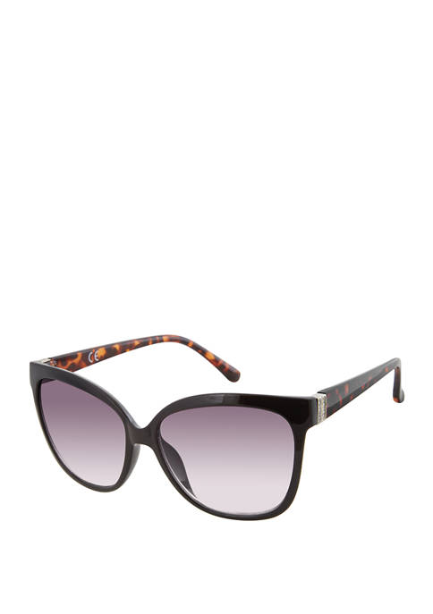 Cat Eye Rhinestone Detail Sunglasses