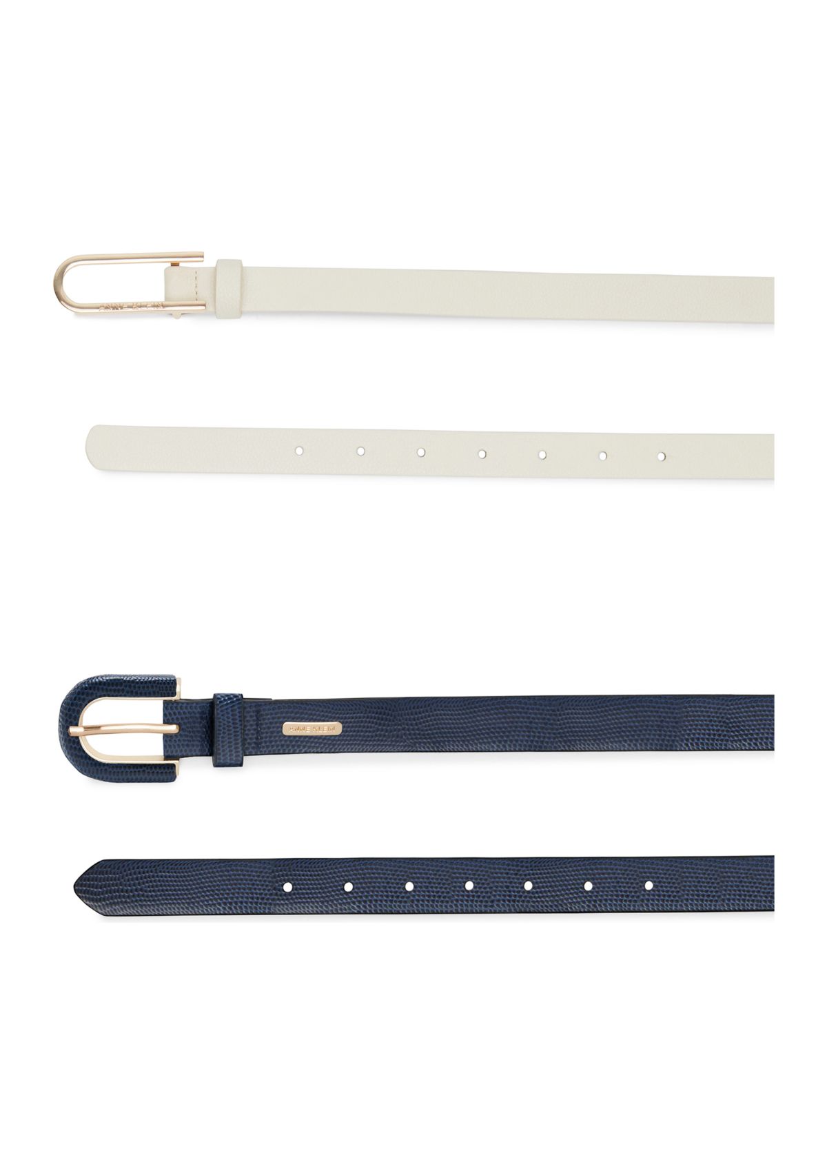 Covered Buckle Skinny Pebble 2Fer Belt