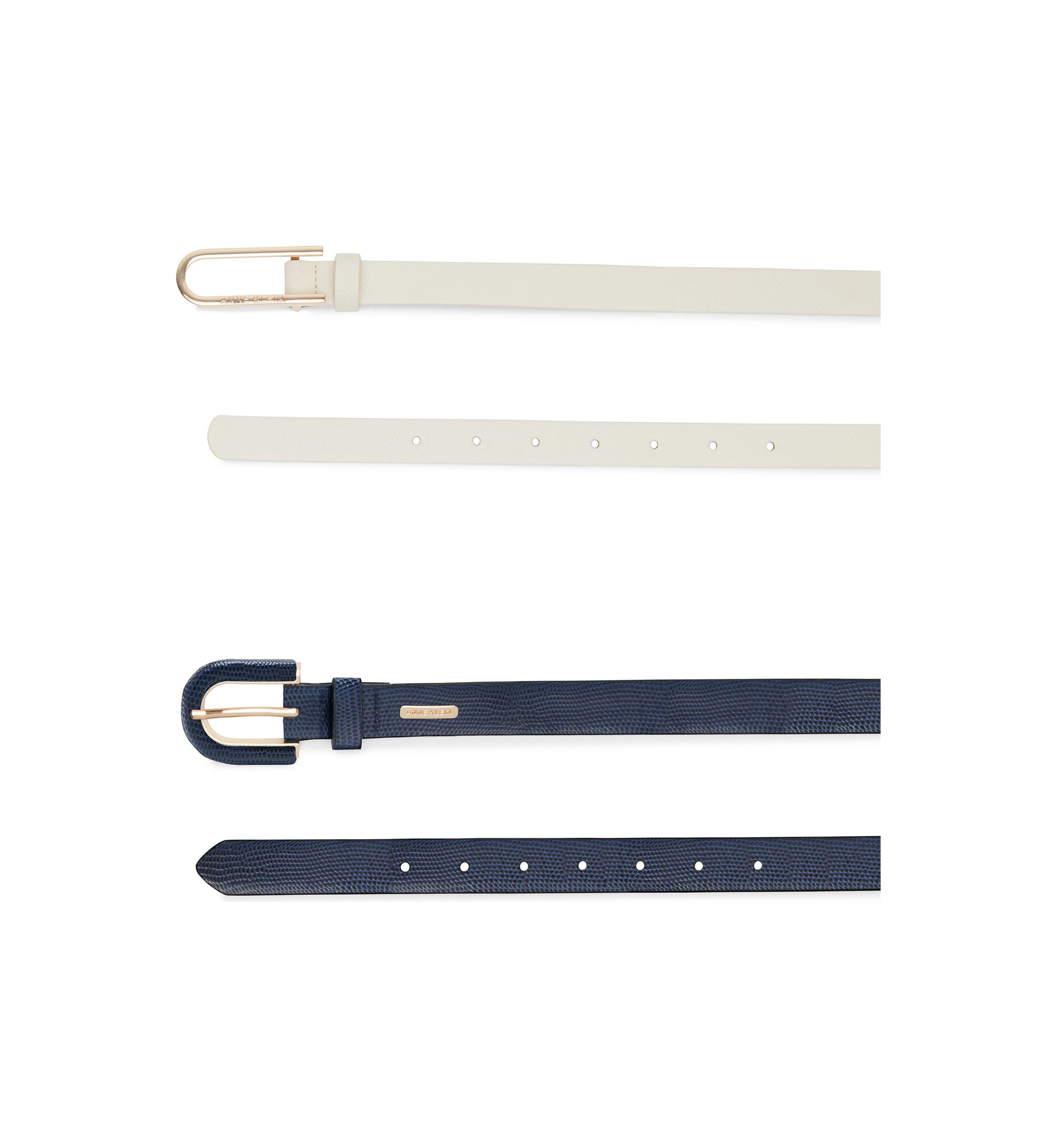 Covered Buckle Skinny Pebble 2Fer Belt