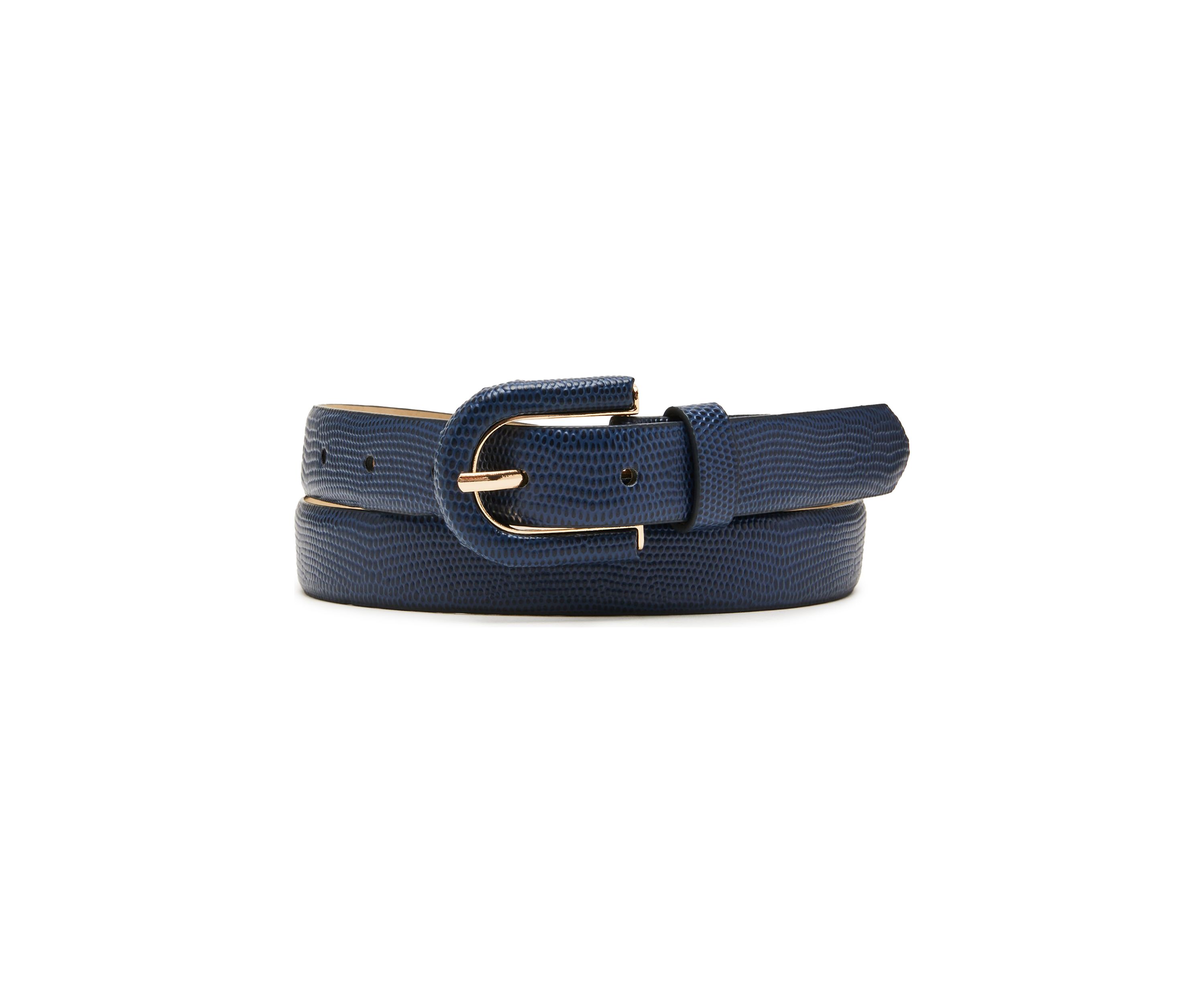 Covered Buckle Skinny Pebble 2Fer Belt