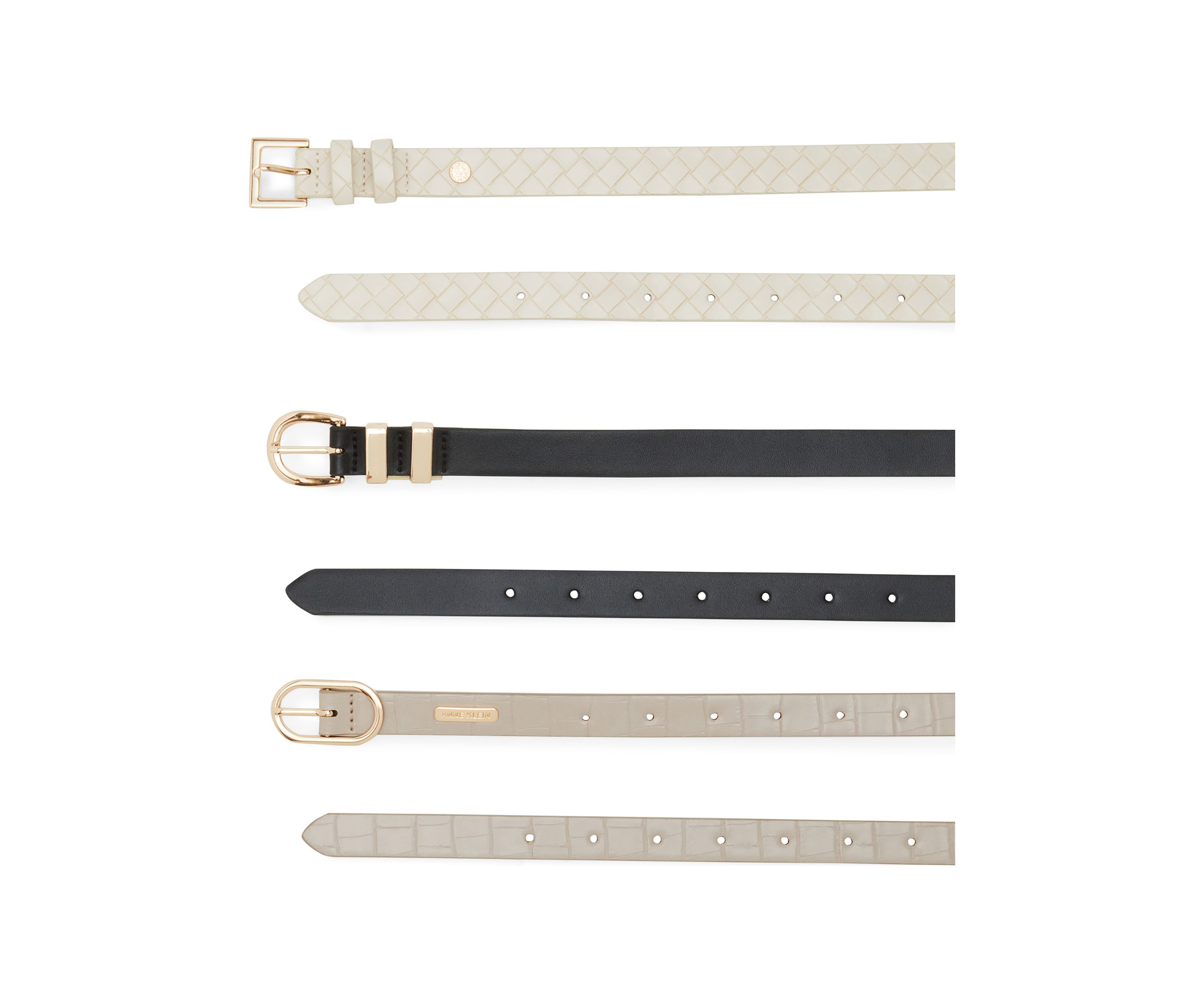 3 for 1 Crocodile and Embossed Belt Set