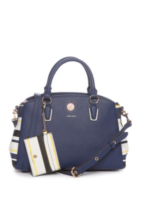 nine west charlize triple compartment satchel