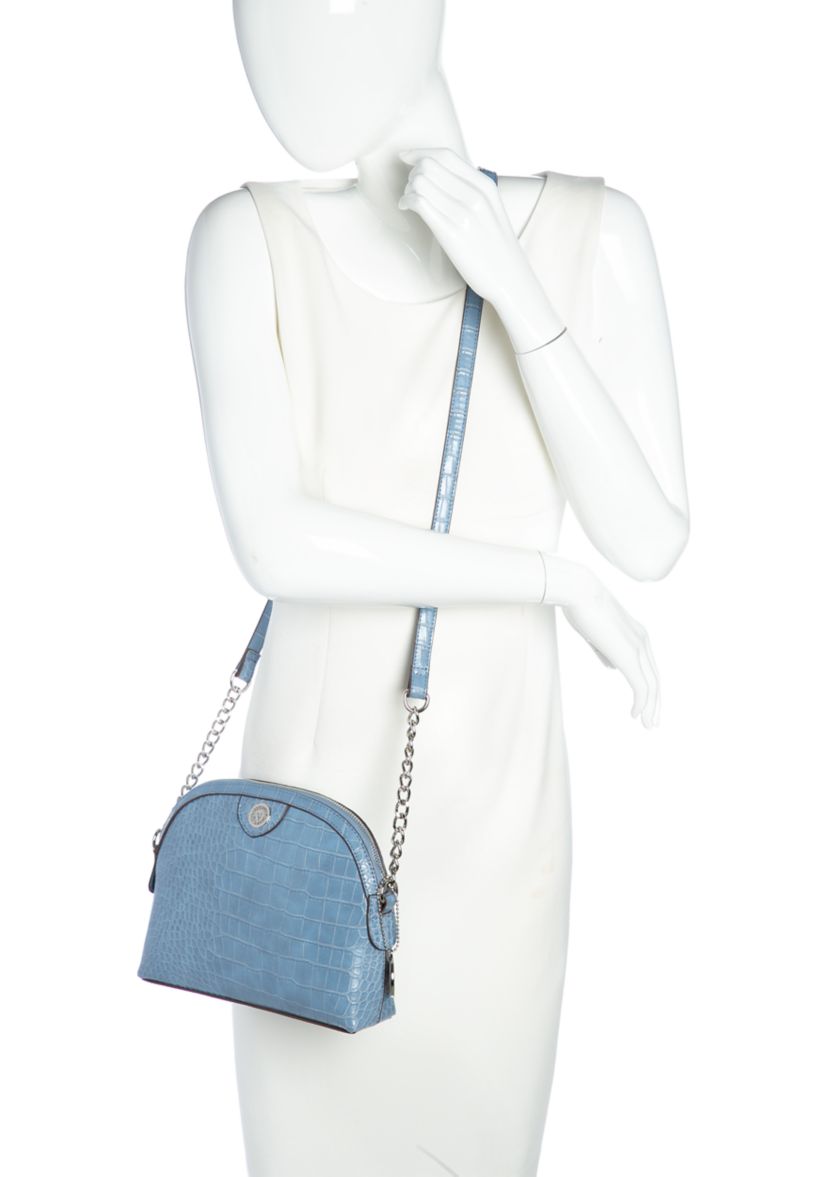 Crocodile Midi Dome Crossbody