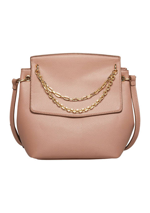 Anne Klein Flap Crossbody with Swag Chain