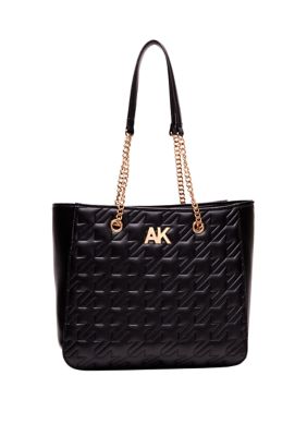 Anne Klein Double Handle Quilted Houndstooth Tote Bag | belk