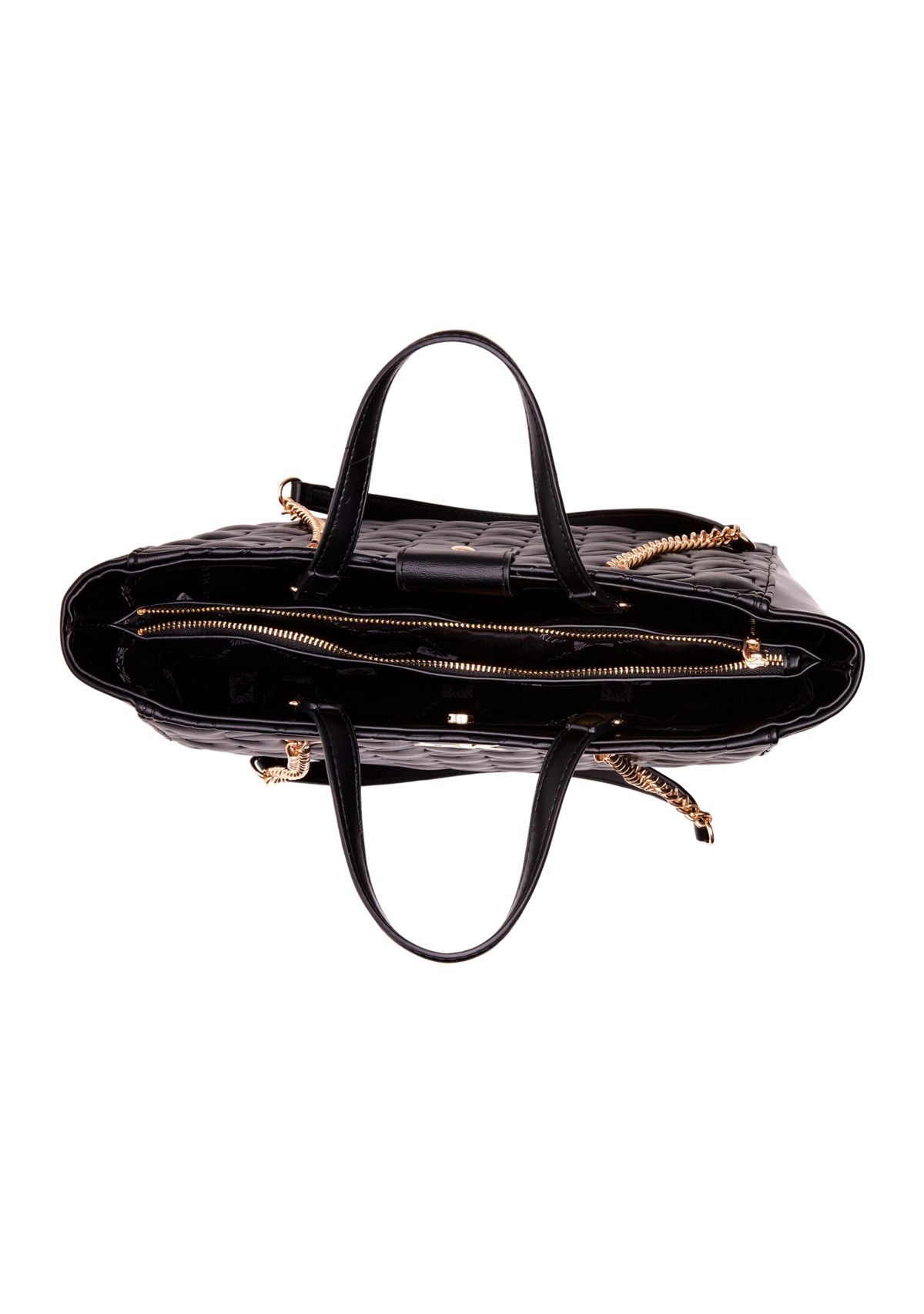 Double Handle Quilted Houndstooth Tote Bag