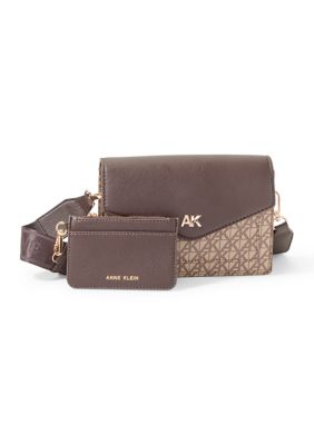 Anne Klein Logo Flap Crossbody Bag