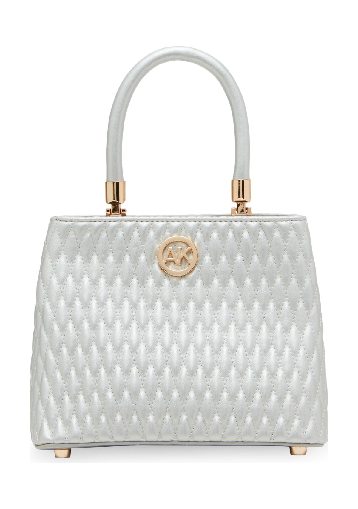 Small Quilted Satchel with Crossbody Strap 