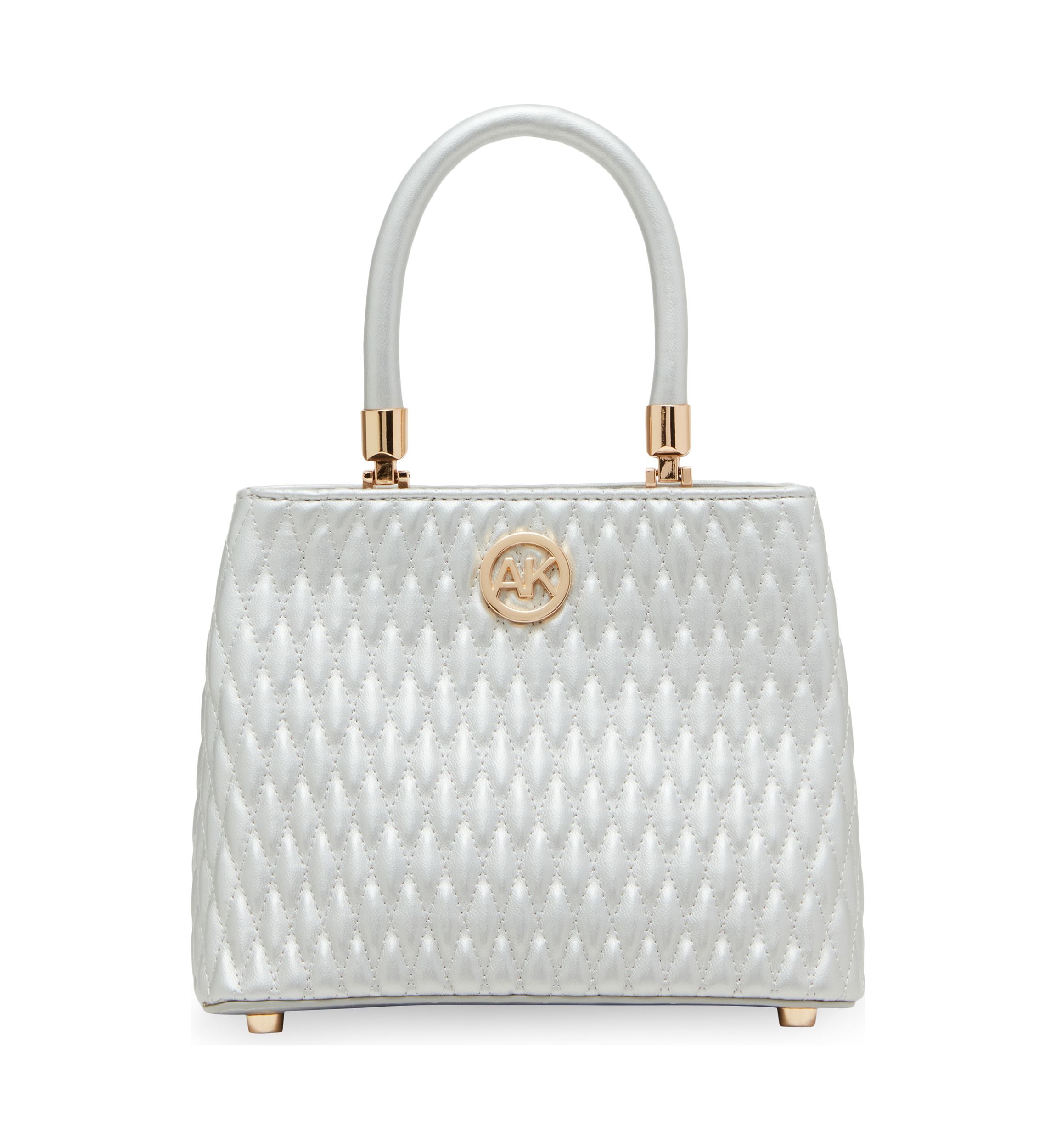 Small Quilted Satchel with Crossbody Strap 