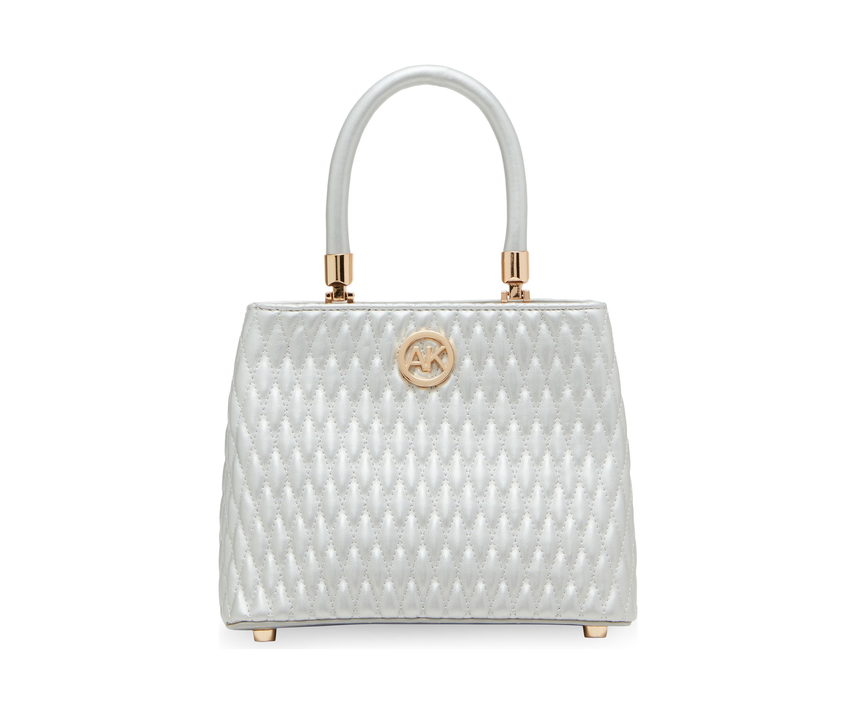Small Quilted Satchel with Crossbody Strap 