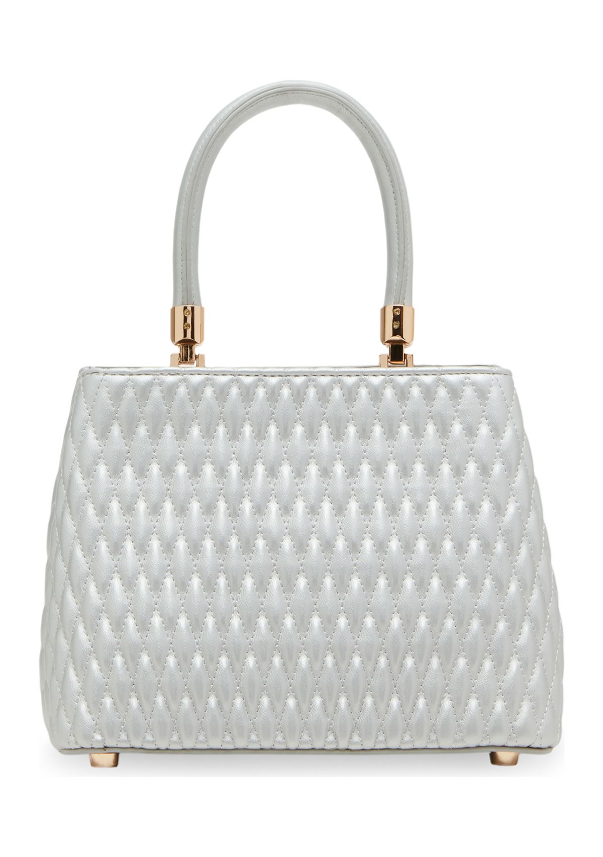 Small Quilted Satchel with Crossbody Strap 
