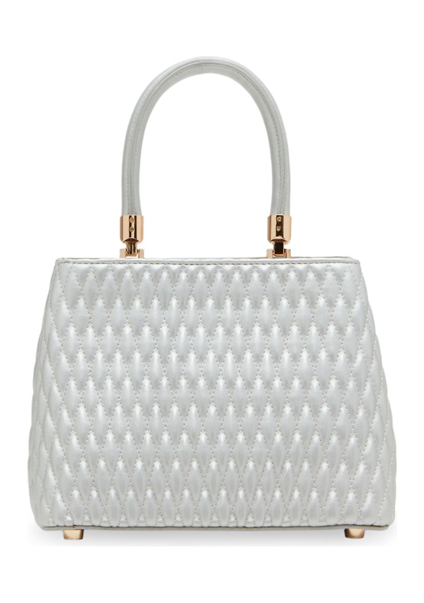 Small Quilted Satchel with Crossbody Strap 