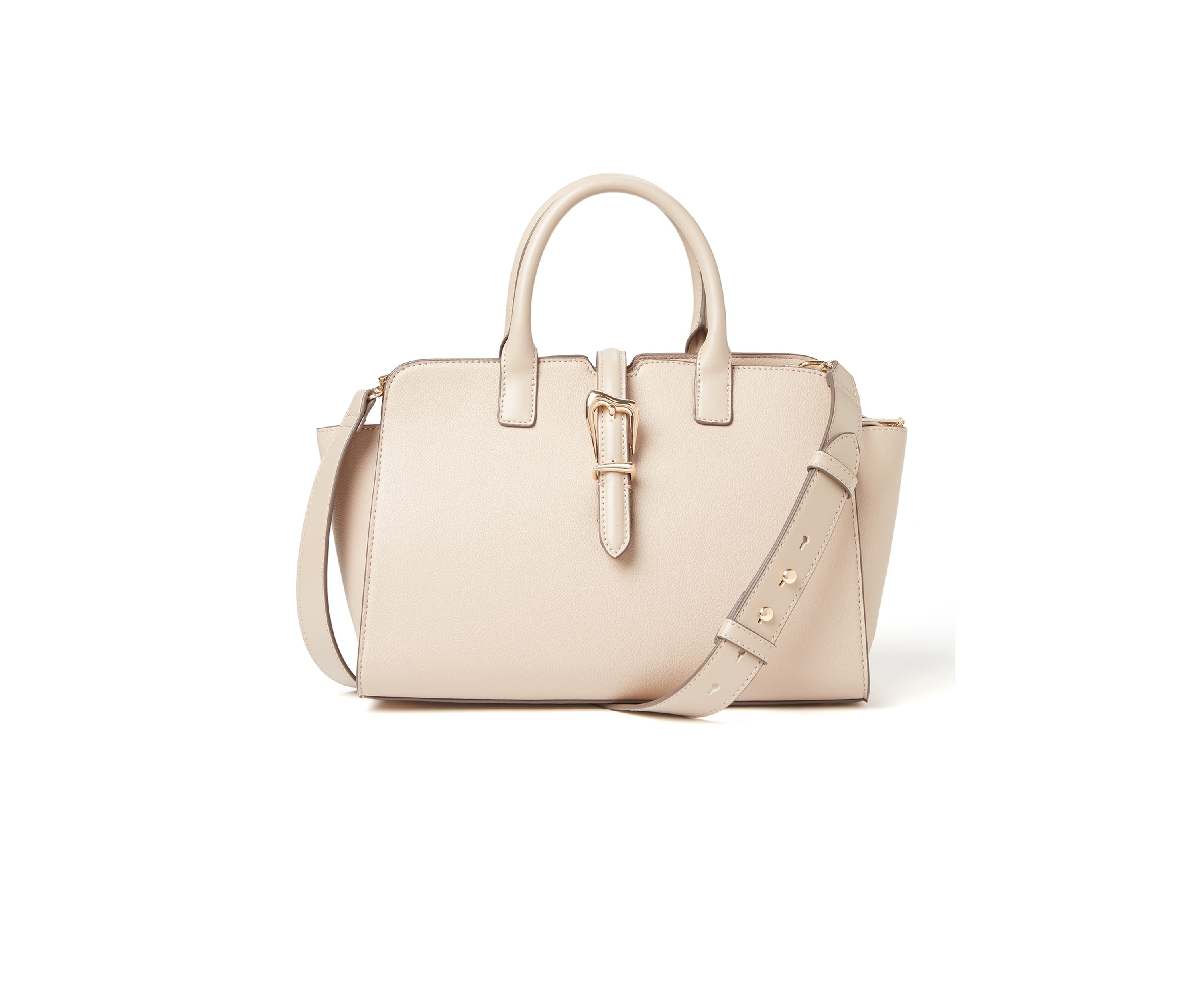 Sculpted Buckle Satchel