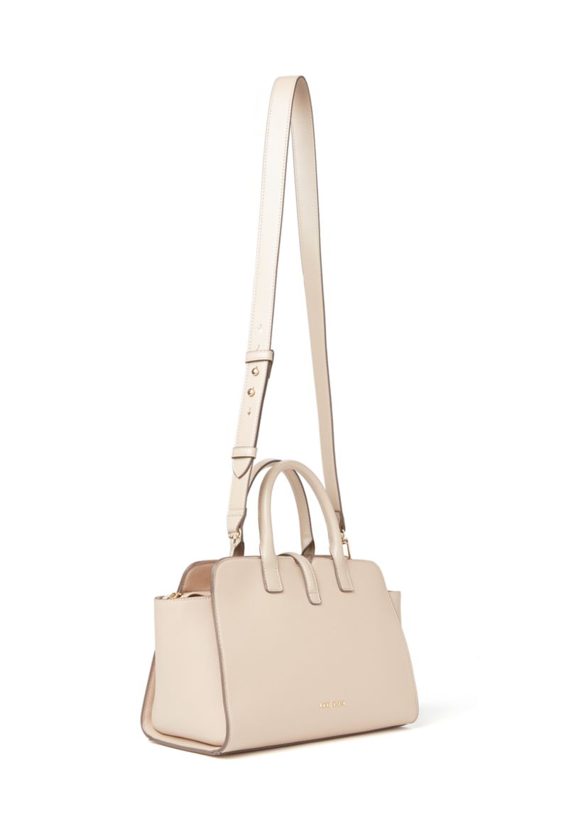 Sculpted Buckle Satchel