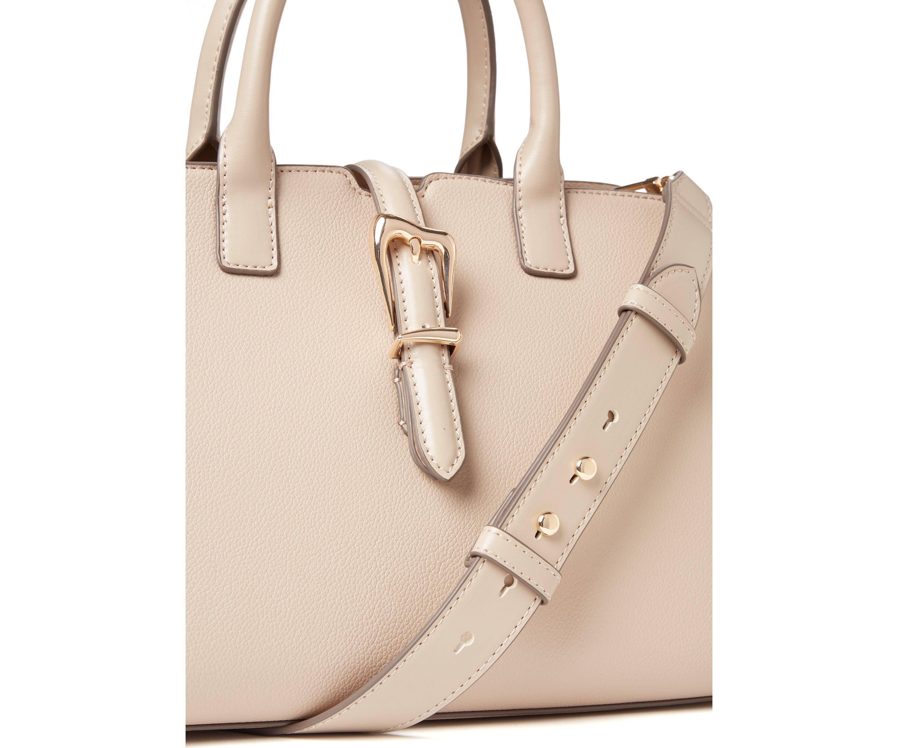 Sculpted Buckle Satchel