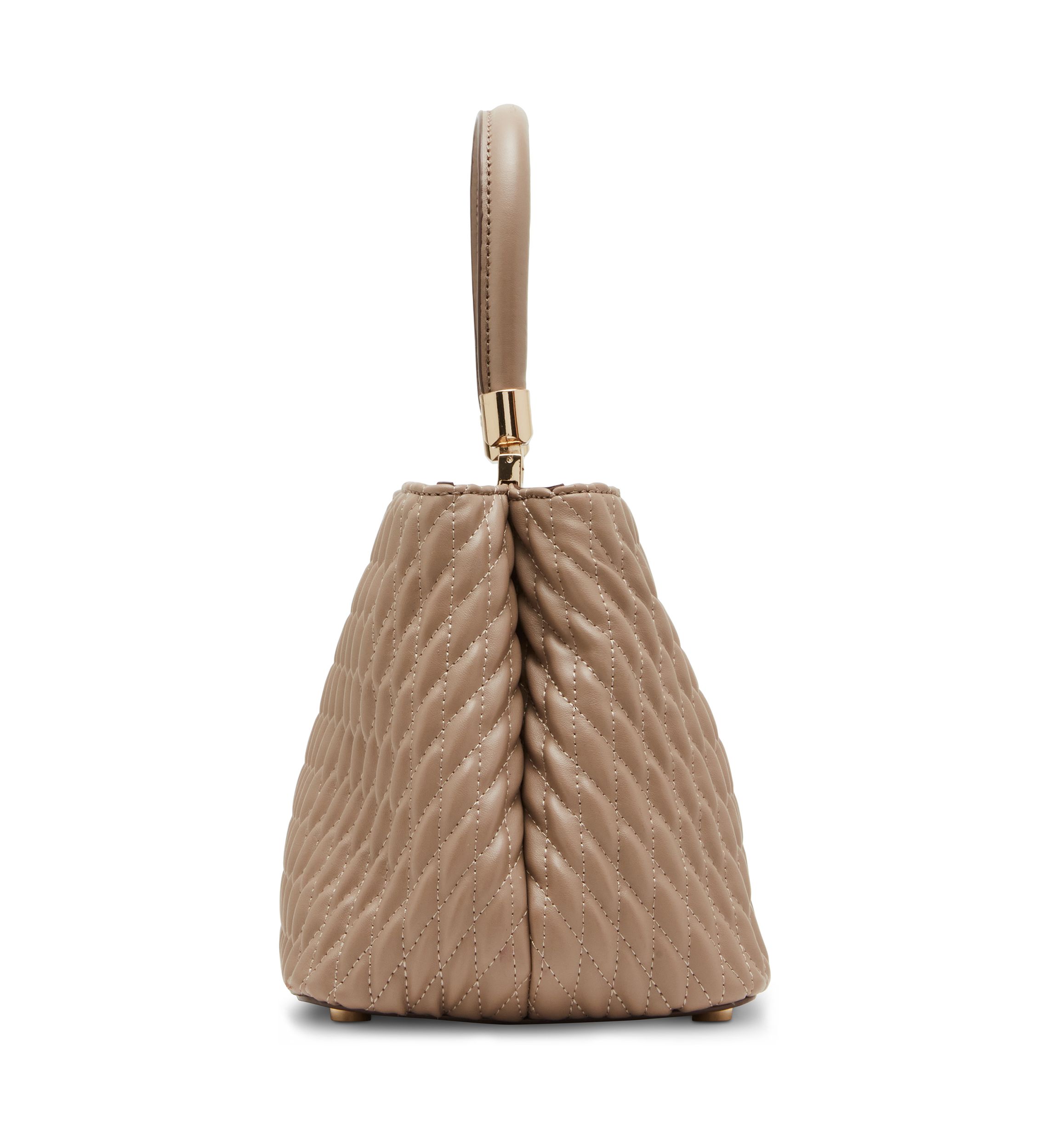 Quilted Bucket Bag with Detachable Strap 