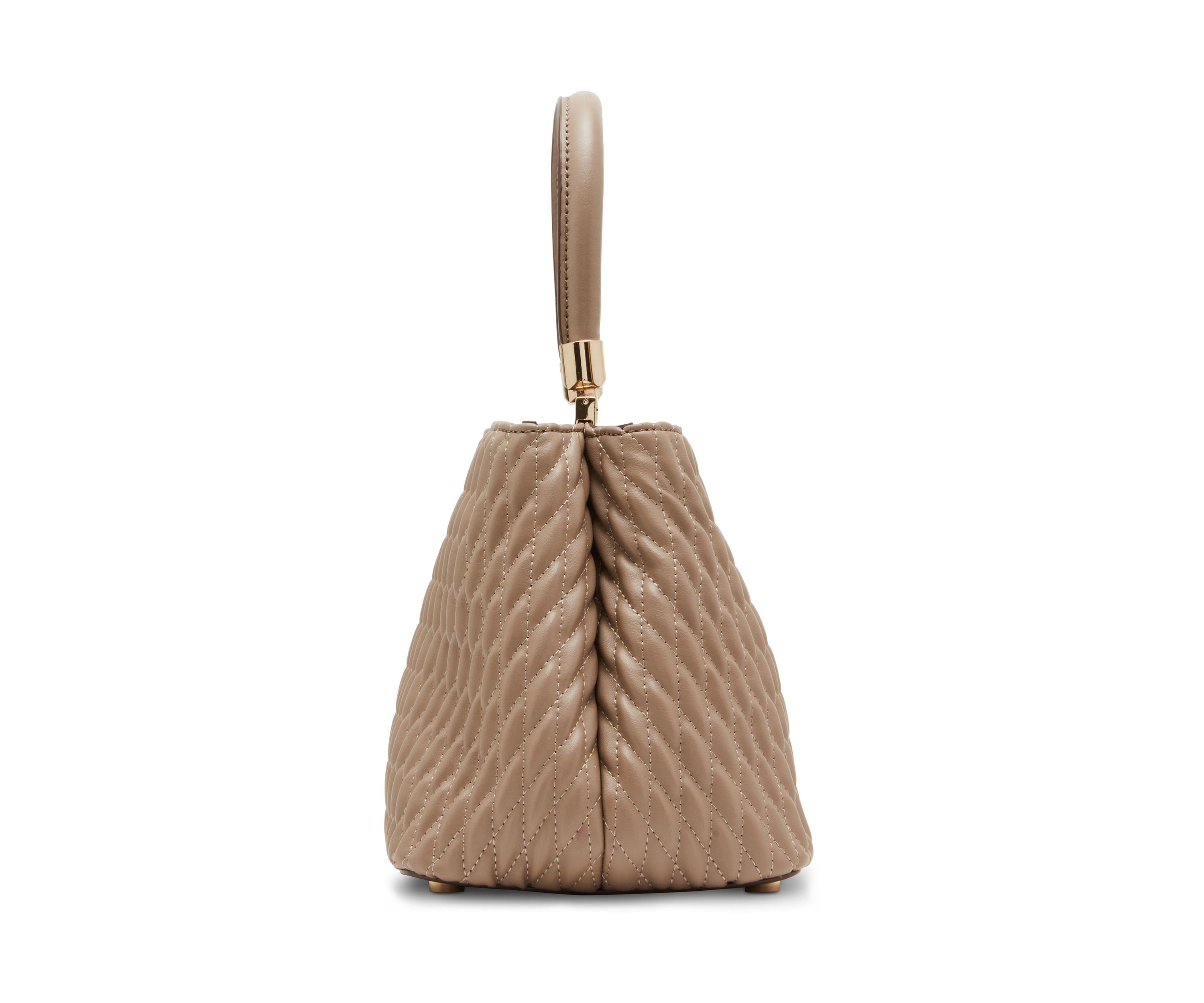 Quilted Bucket Bag with Detachable Strap 