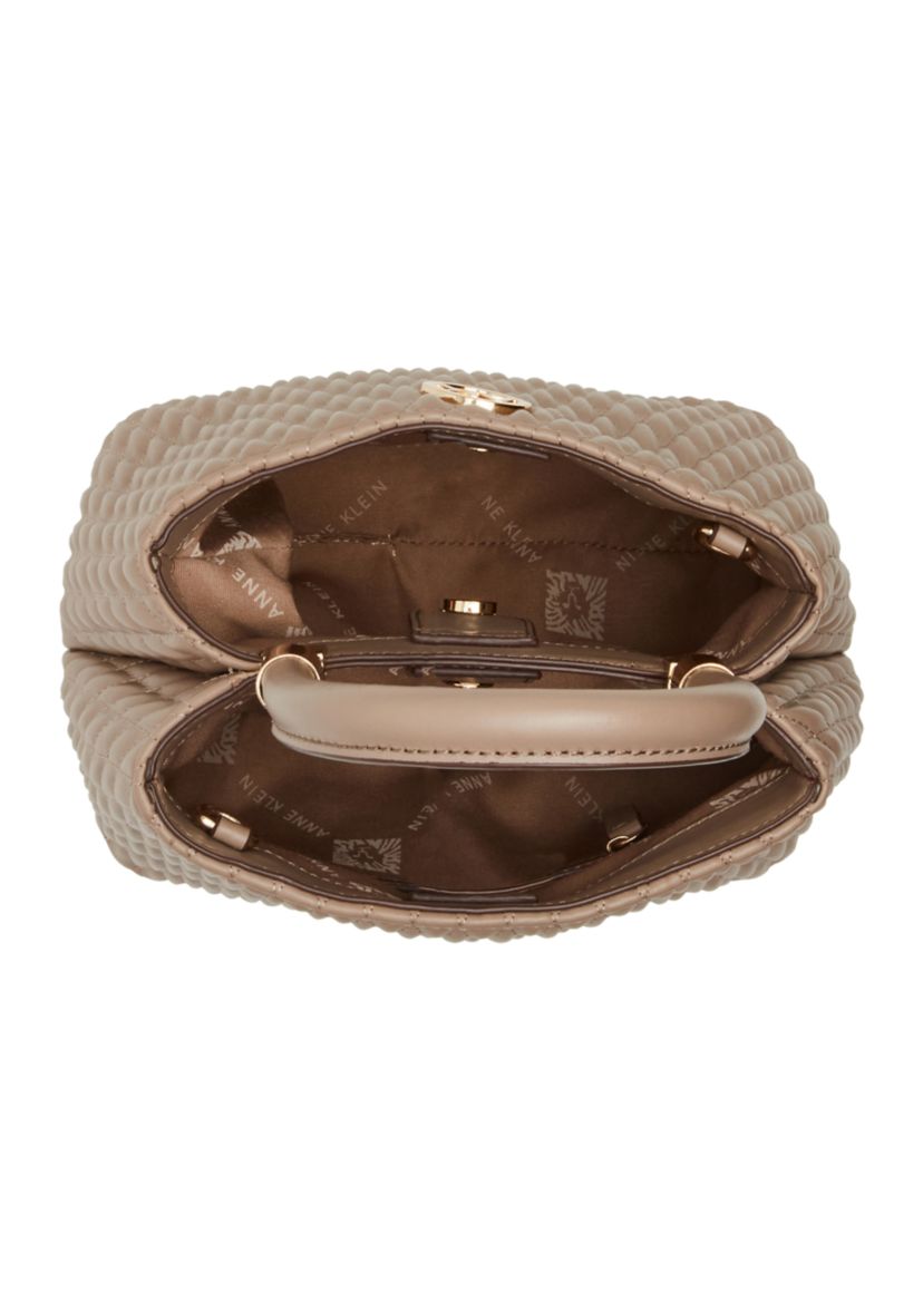 Quilted Bucket Bag with Detachable Strap 