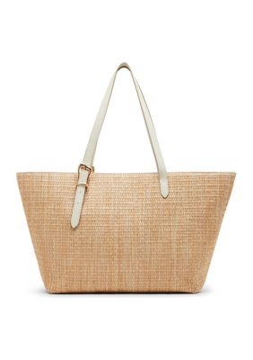 Anne Klein Straw Tote with Pouch