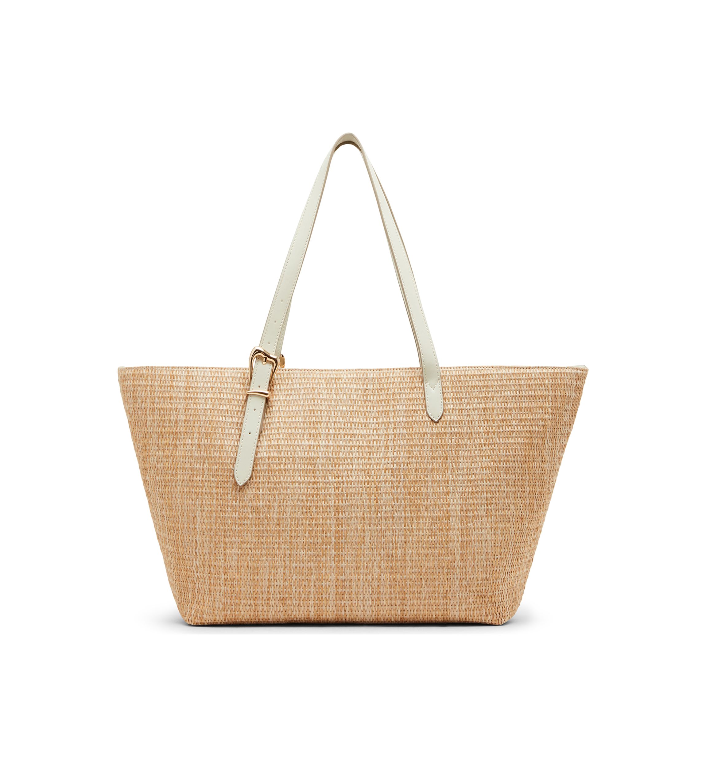 Straw Tote with Pouch