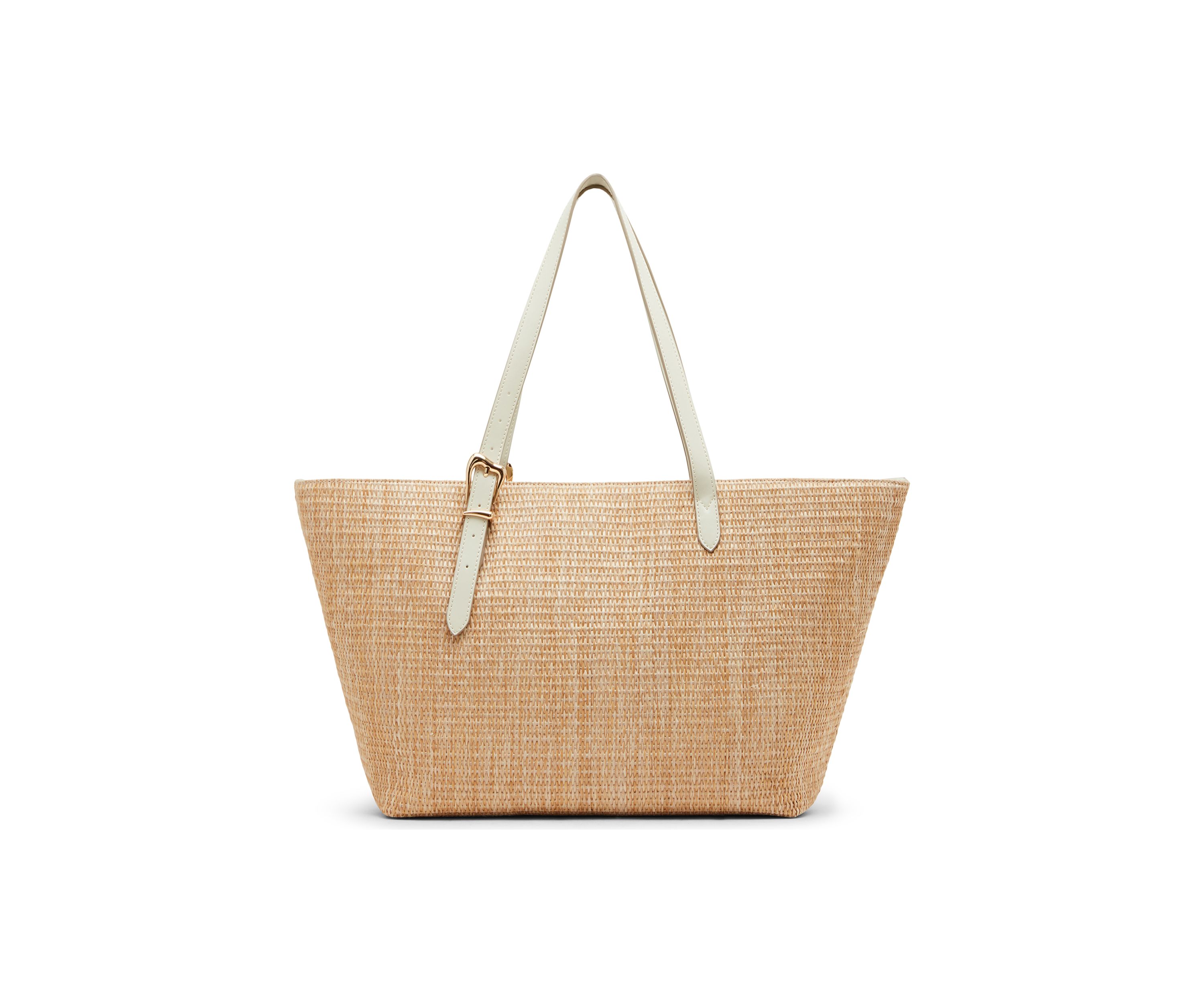 Straw Tote with Pouch