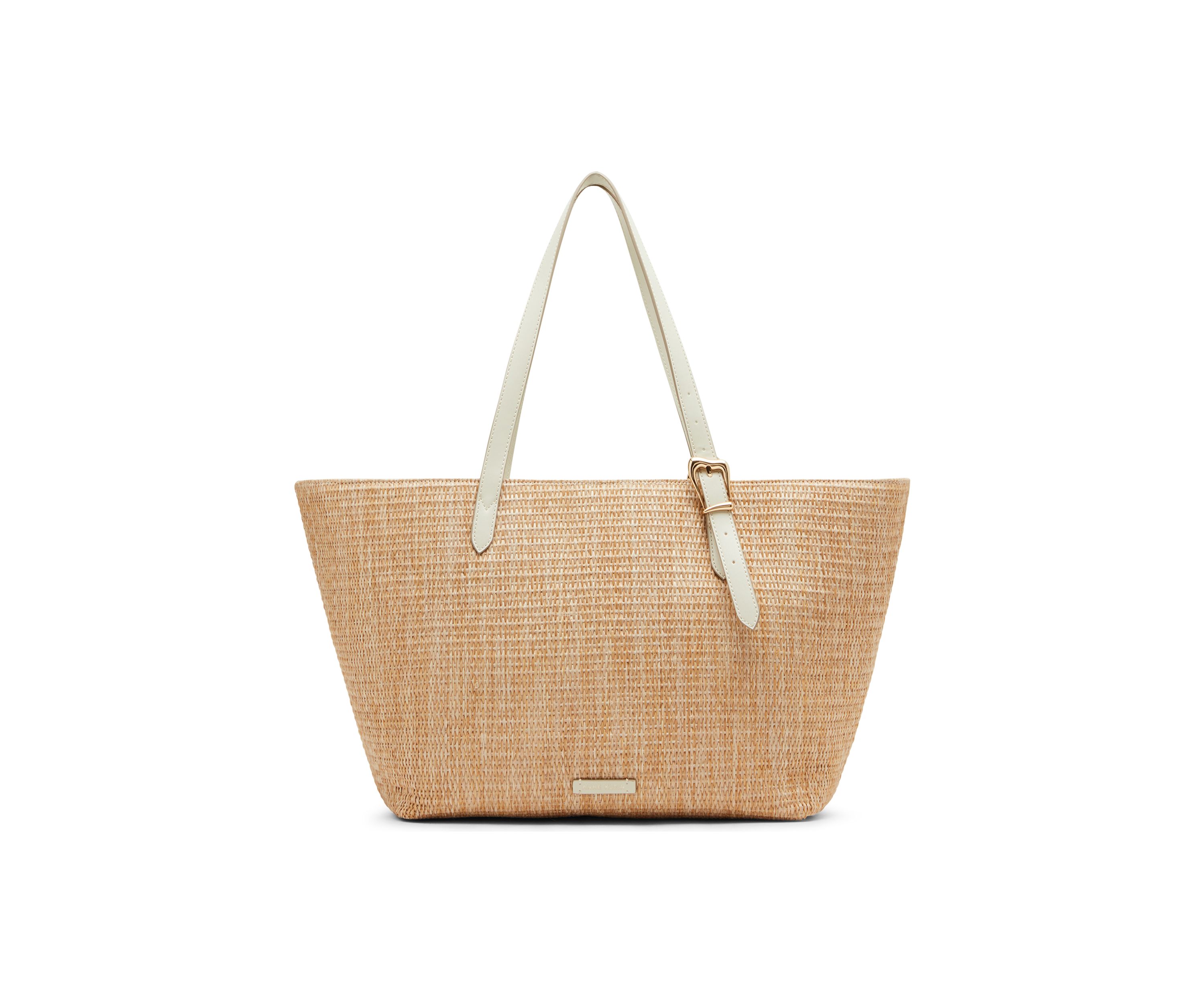 Straw Tote with Pouch