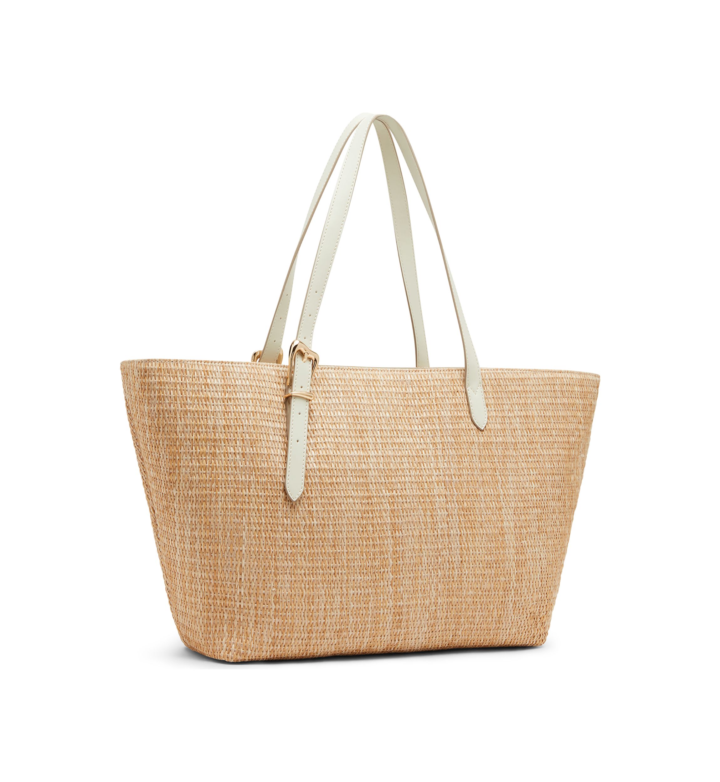 Straw Tote with Pouch