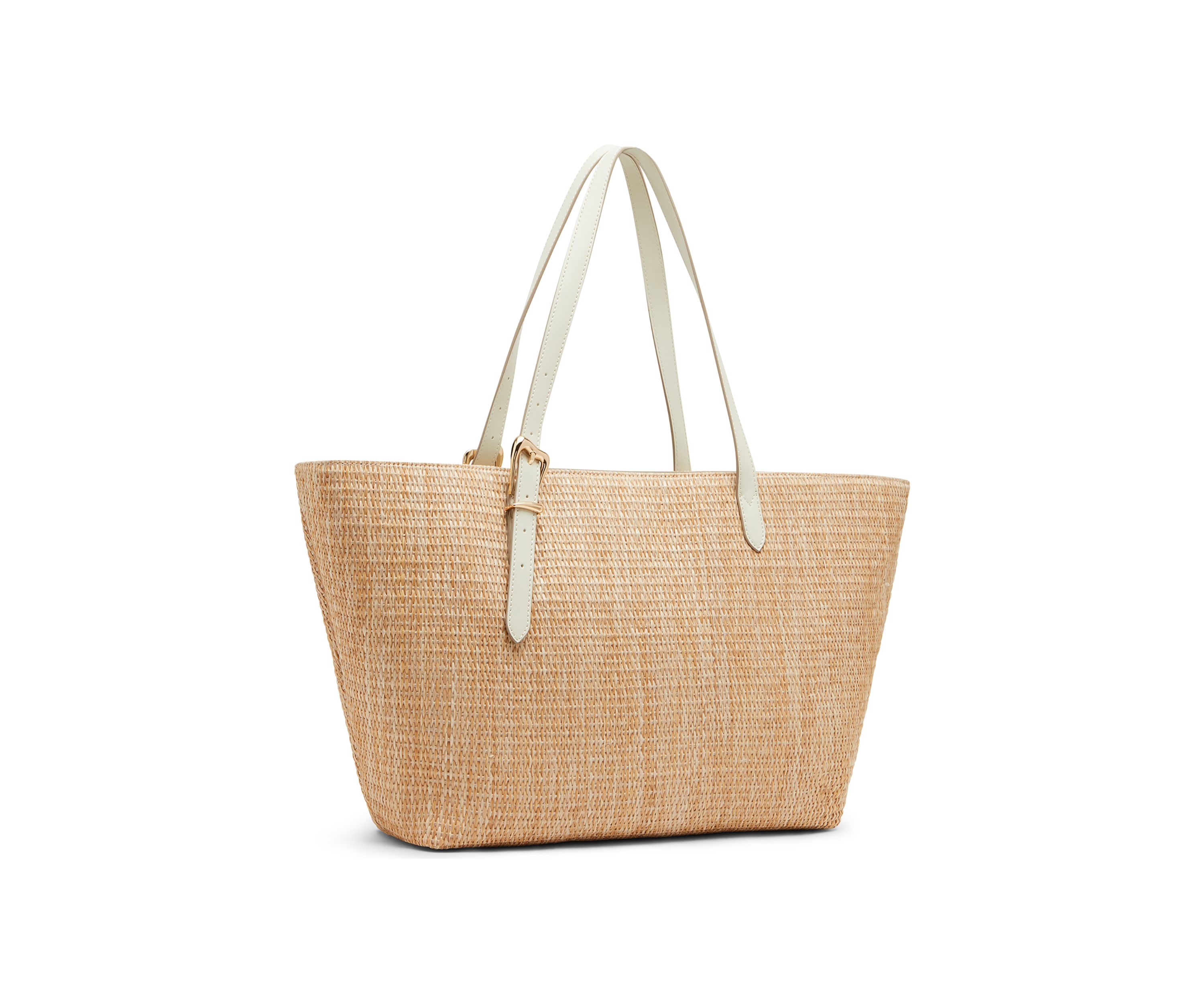 Straw Tote with Pouch