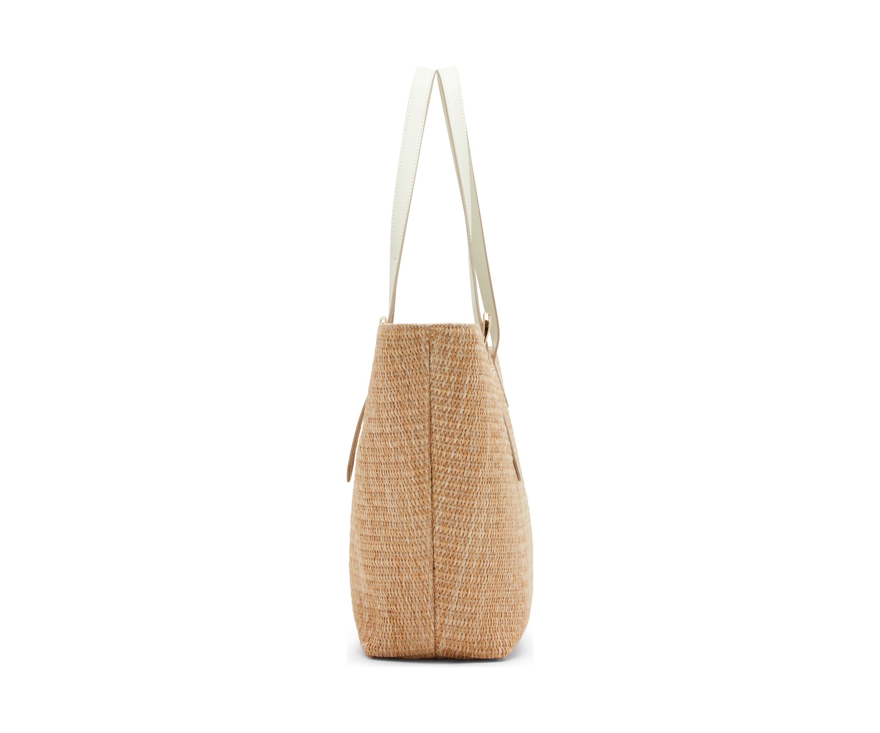 Straw Tote with Pouch