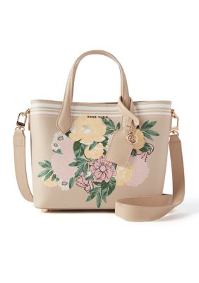 Anne Klein Bonded Mini Tote Bag with Double Satchel Straps
