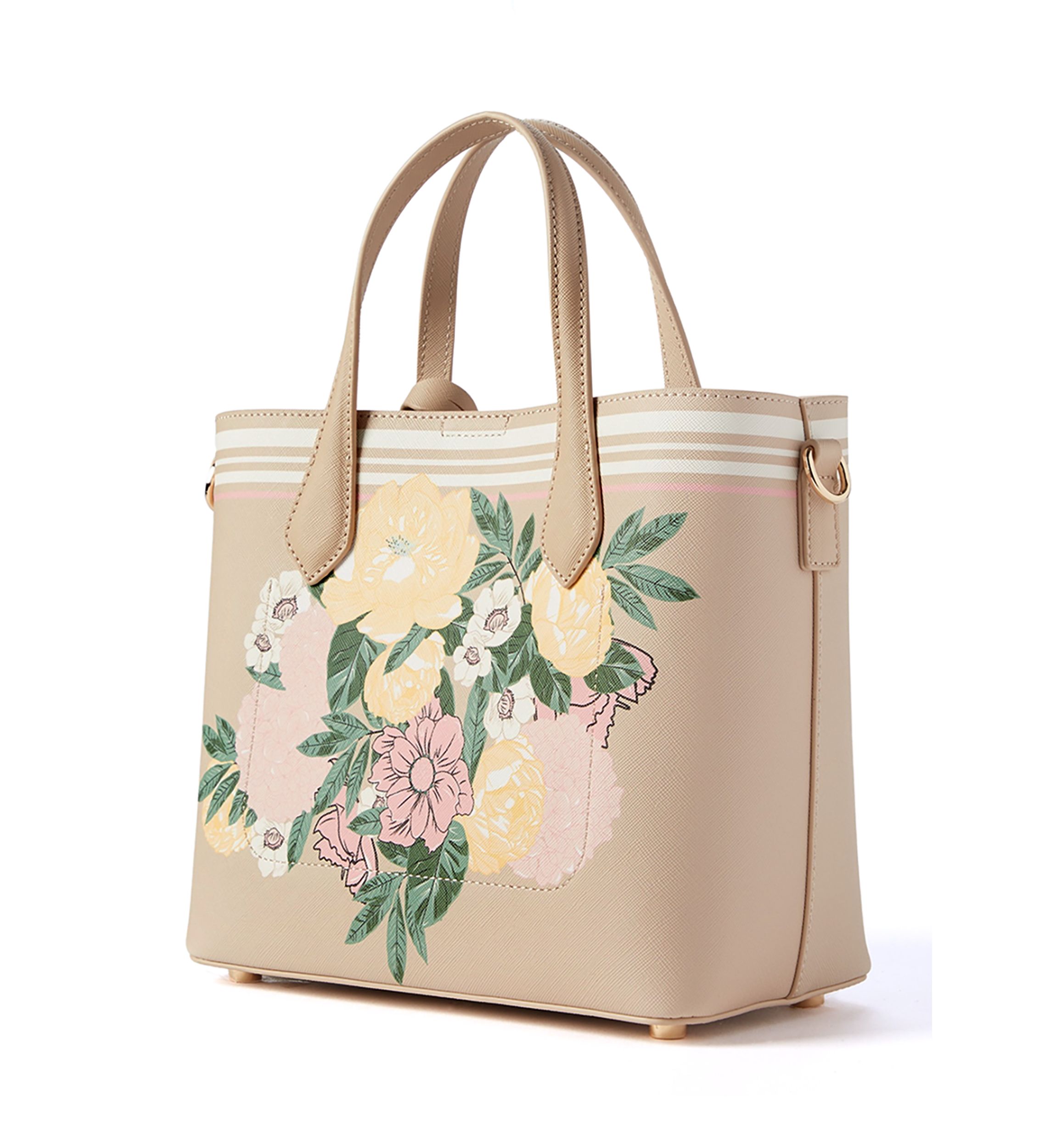 Bonded Mini Tote Bag with Double Satchel Straps