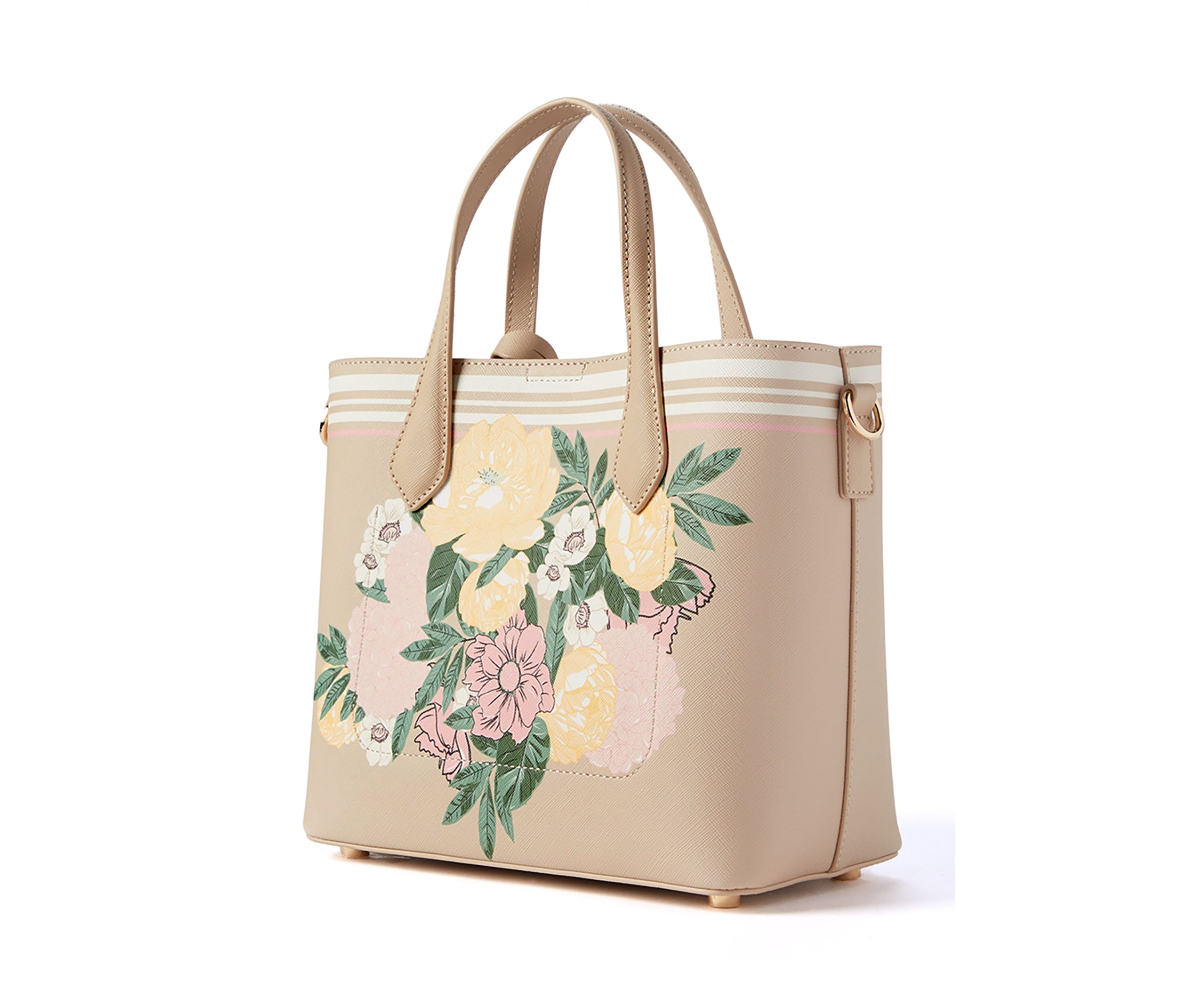 Bonded Mini Tote Bag with Double Satchel Straps