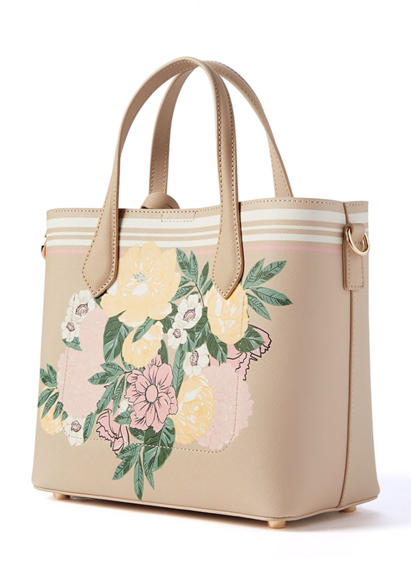 Bonded Mini Tote Bag with Double Satchel Straps