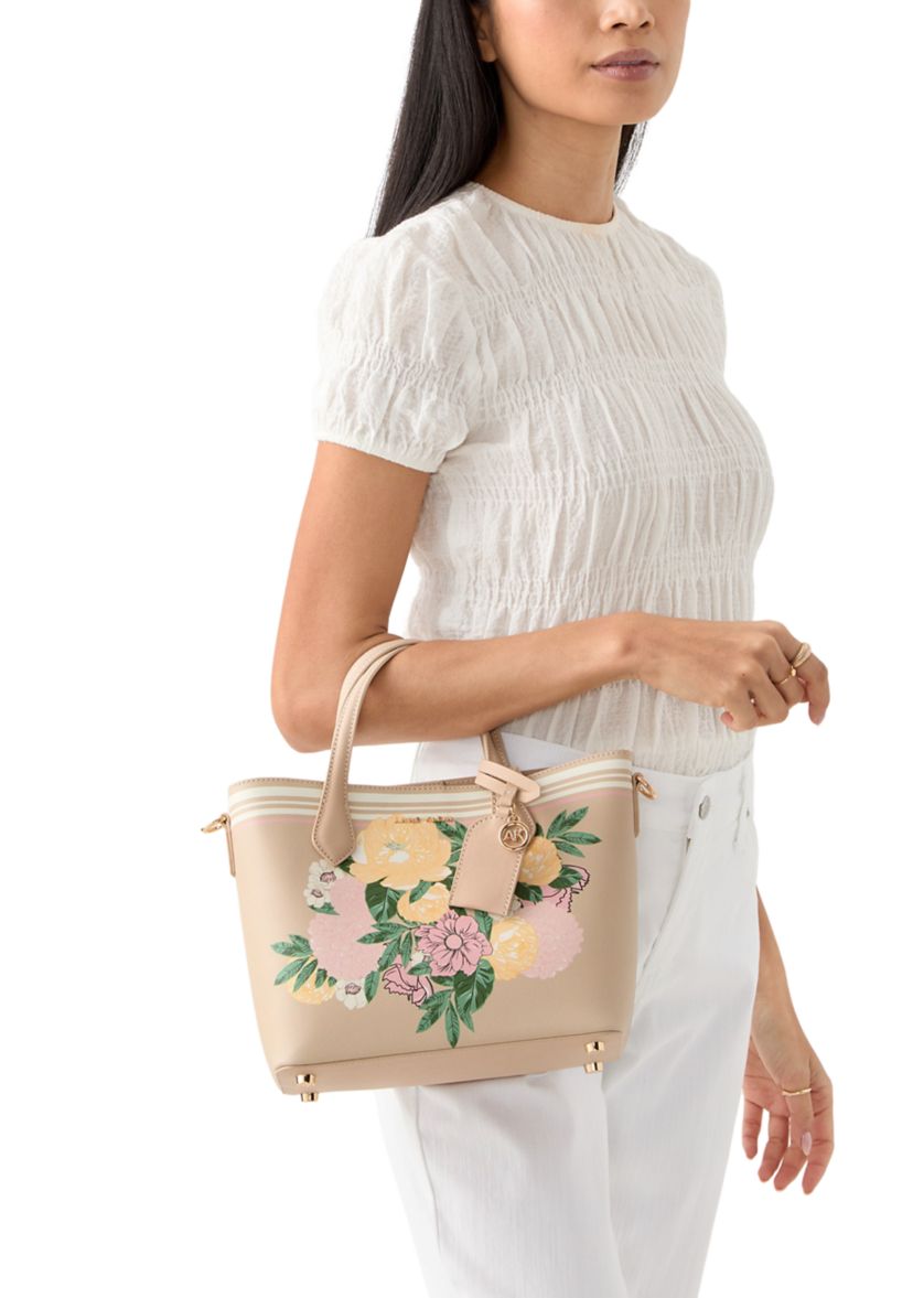 Bonded Mini Tote Bag with Double Satchel Straps