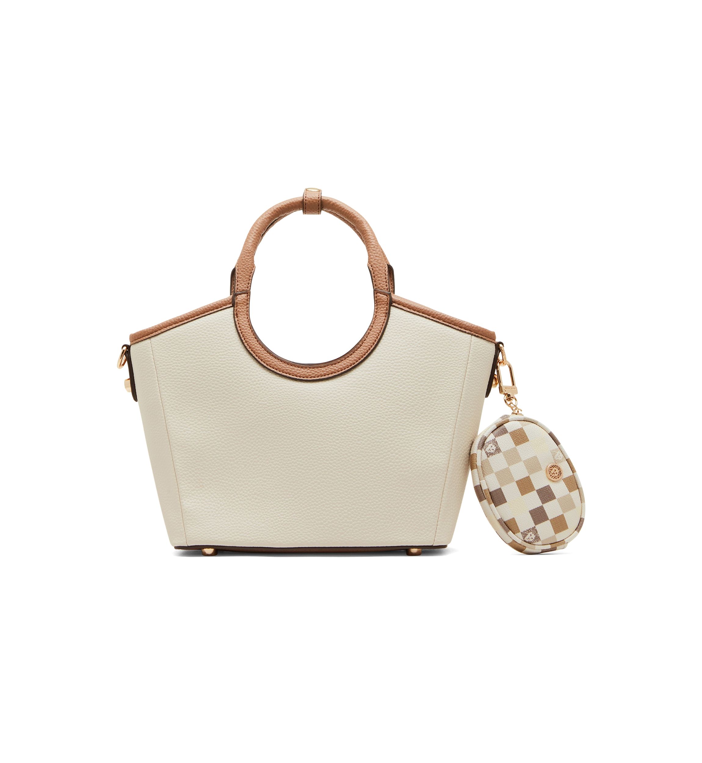 Small Tote with Detachable Strap and Tile Lion Pouch