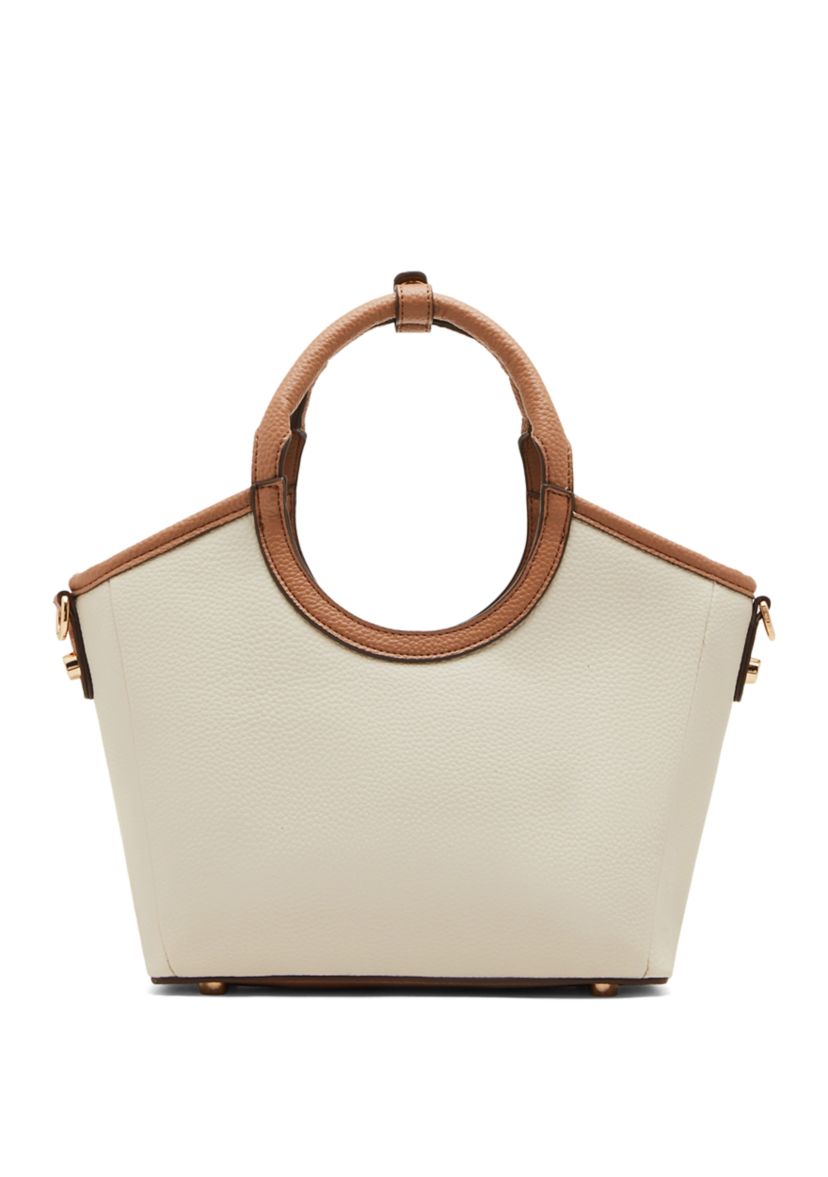 Small Tote with Detachable Strap and Tile Lion Pouch