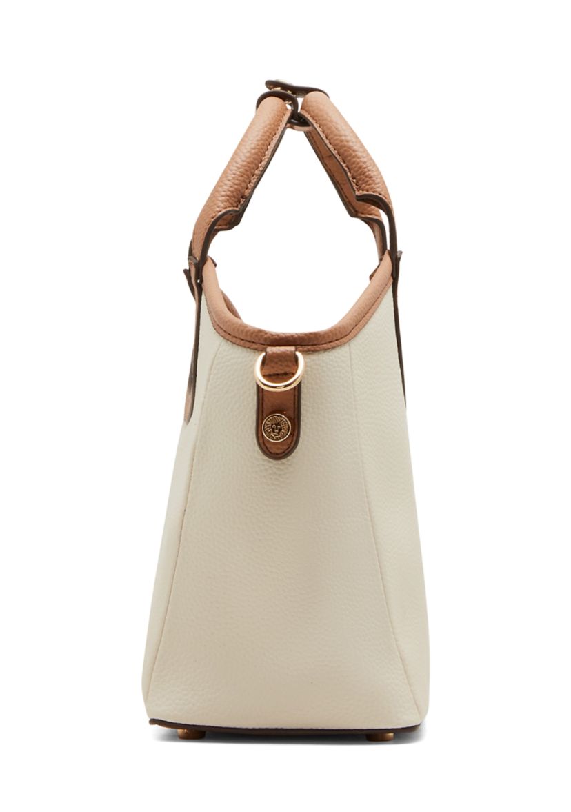 Small Tote with Detachable Strap and Tile Lion Pouch