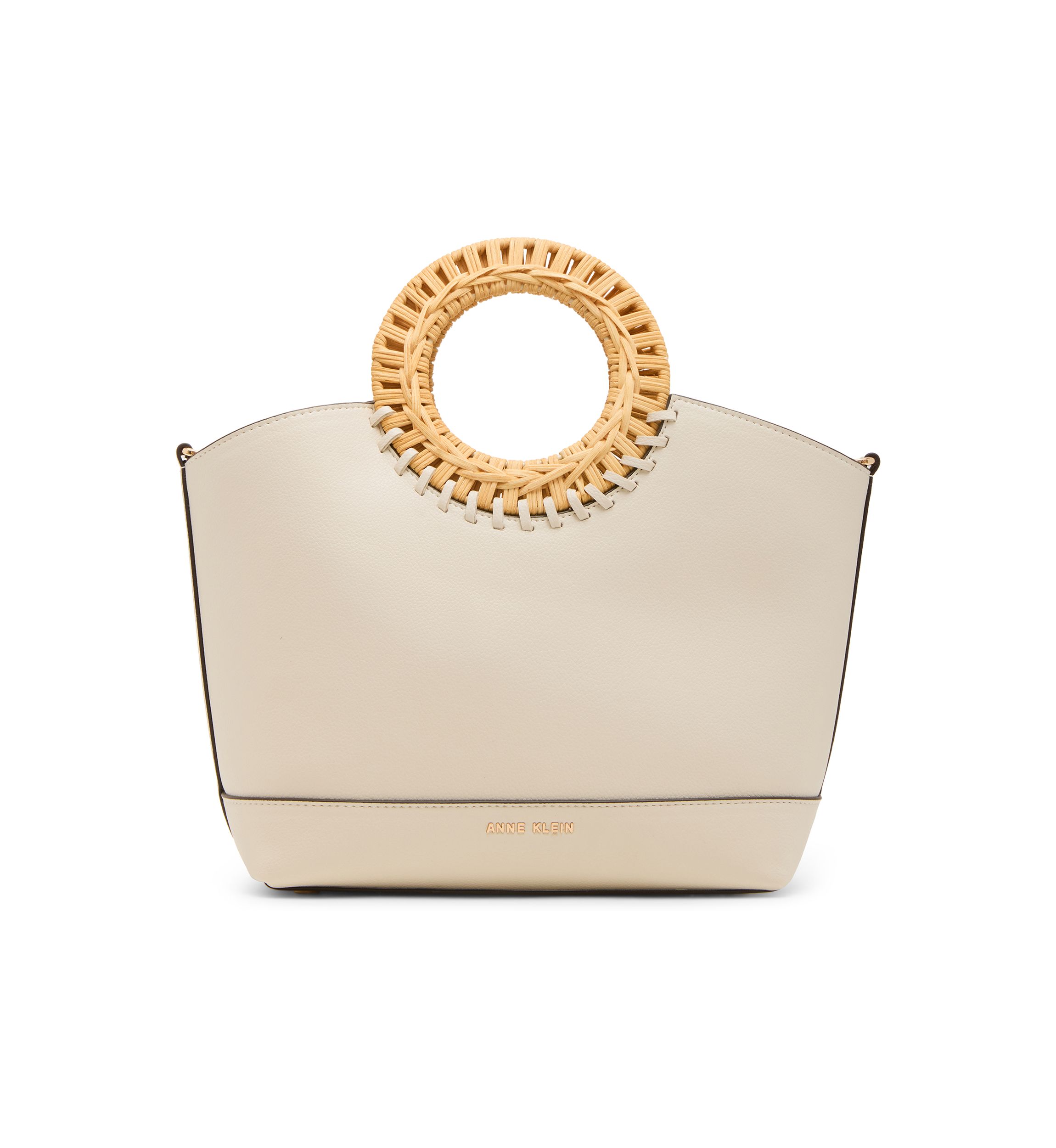 Circle Handle Tote with Detachable Strap 