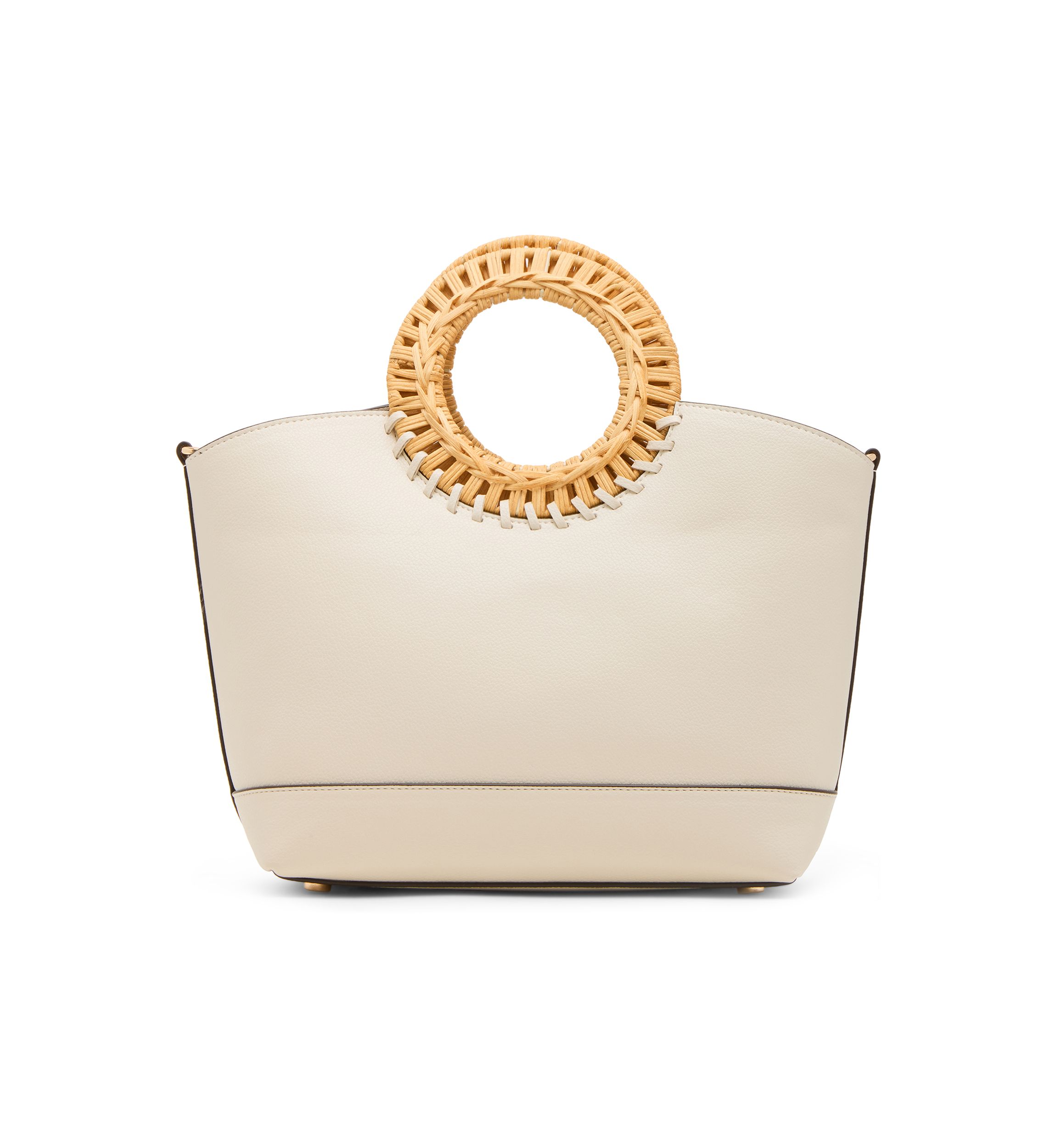 Circle Handle Tote with Detachable Strap 