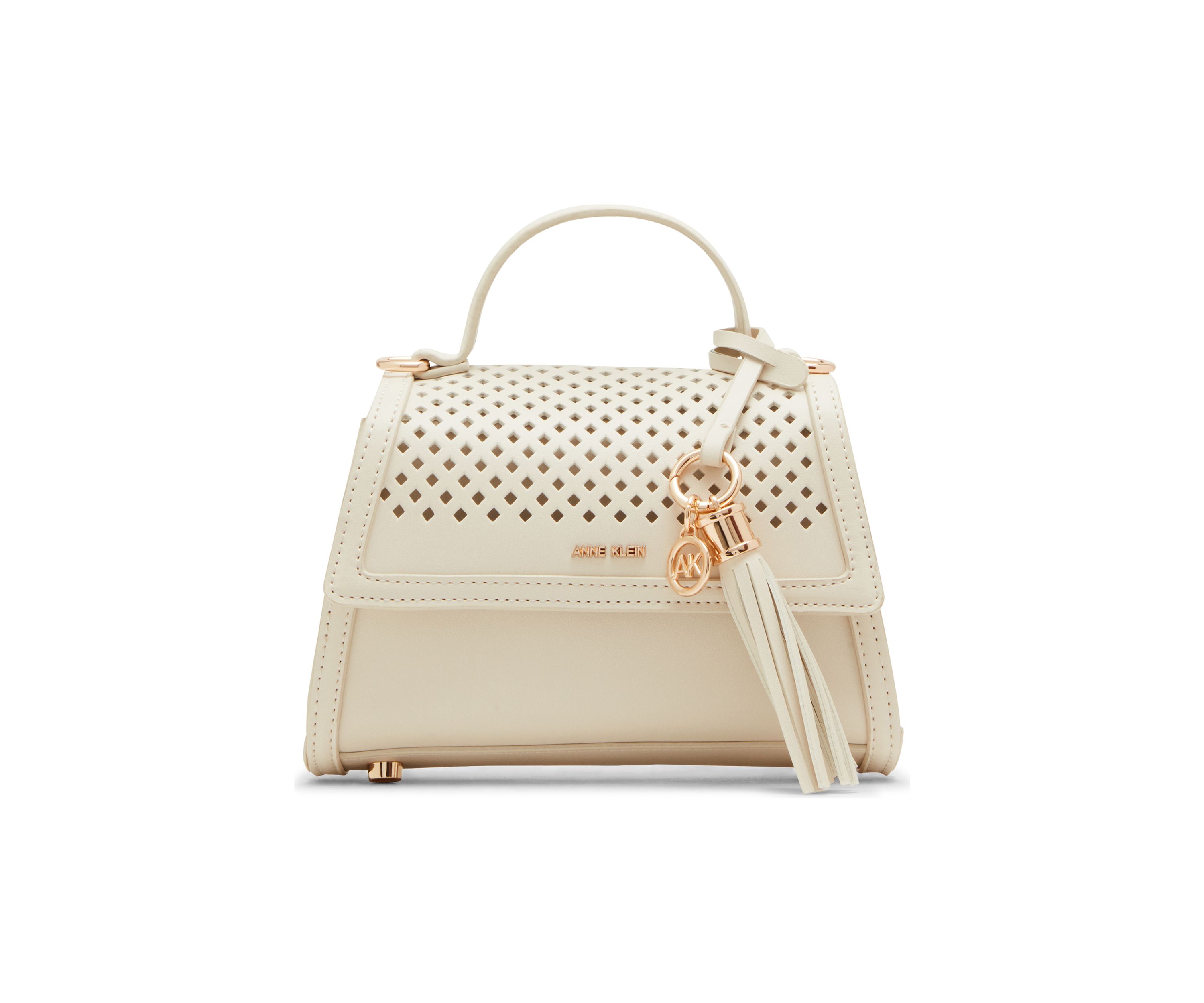 Perforated Flap Top Handle Crossbody