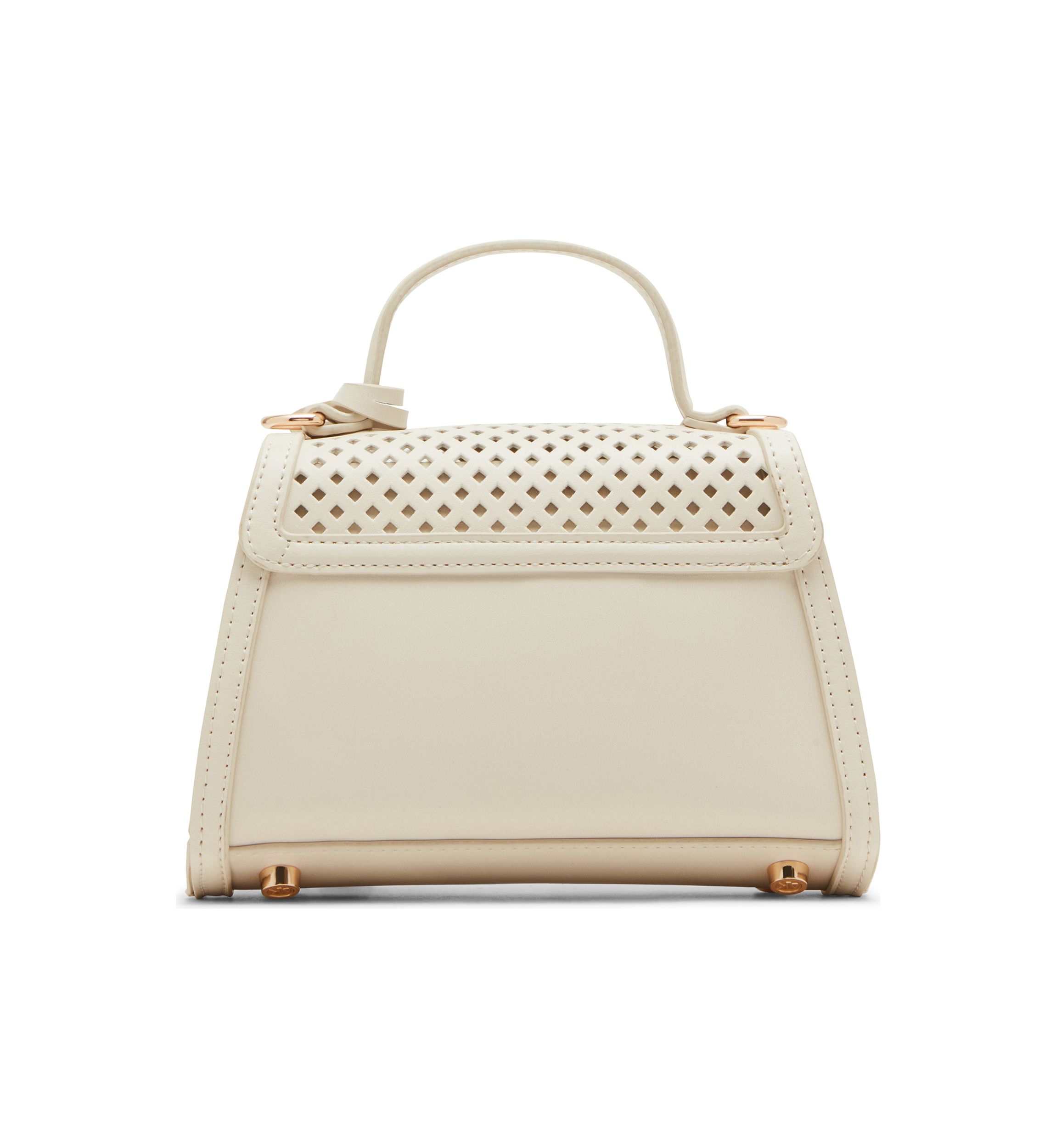 Perforated Flap Top Handle Crossbody