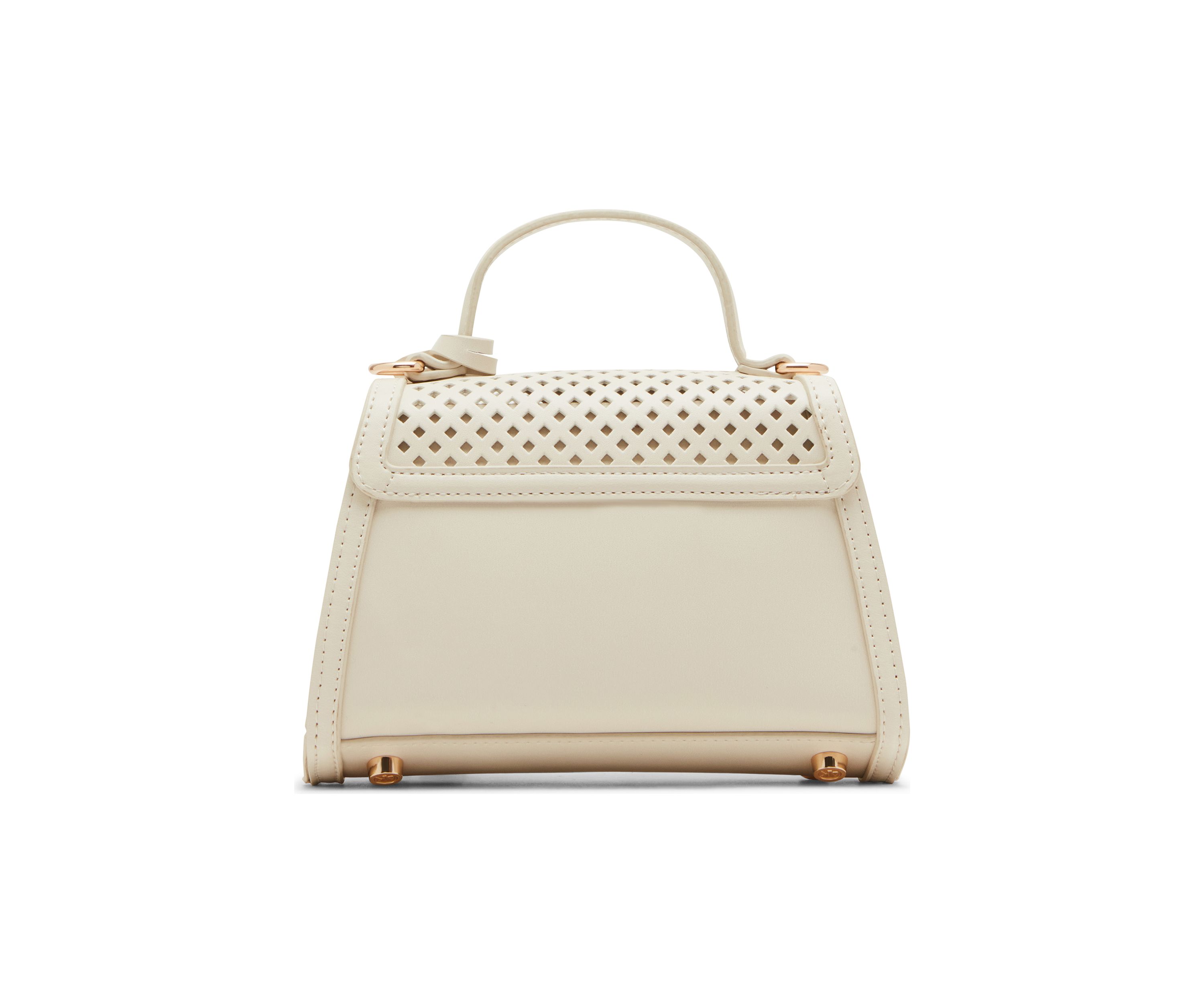 Perforated Flap Top Handle Crossbody