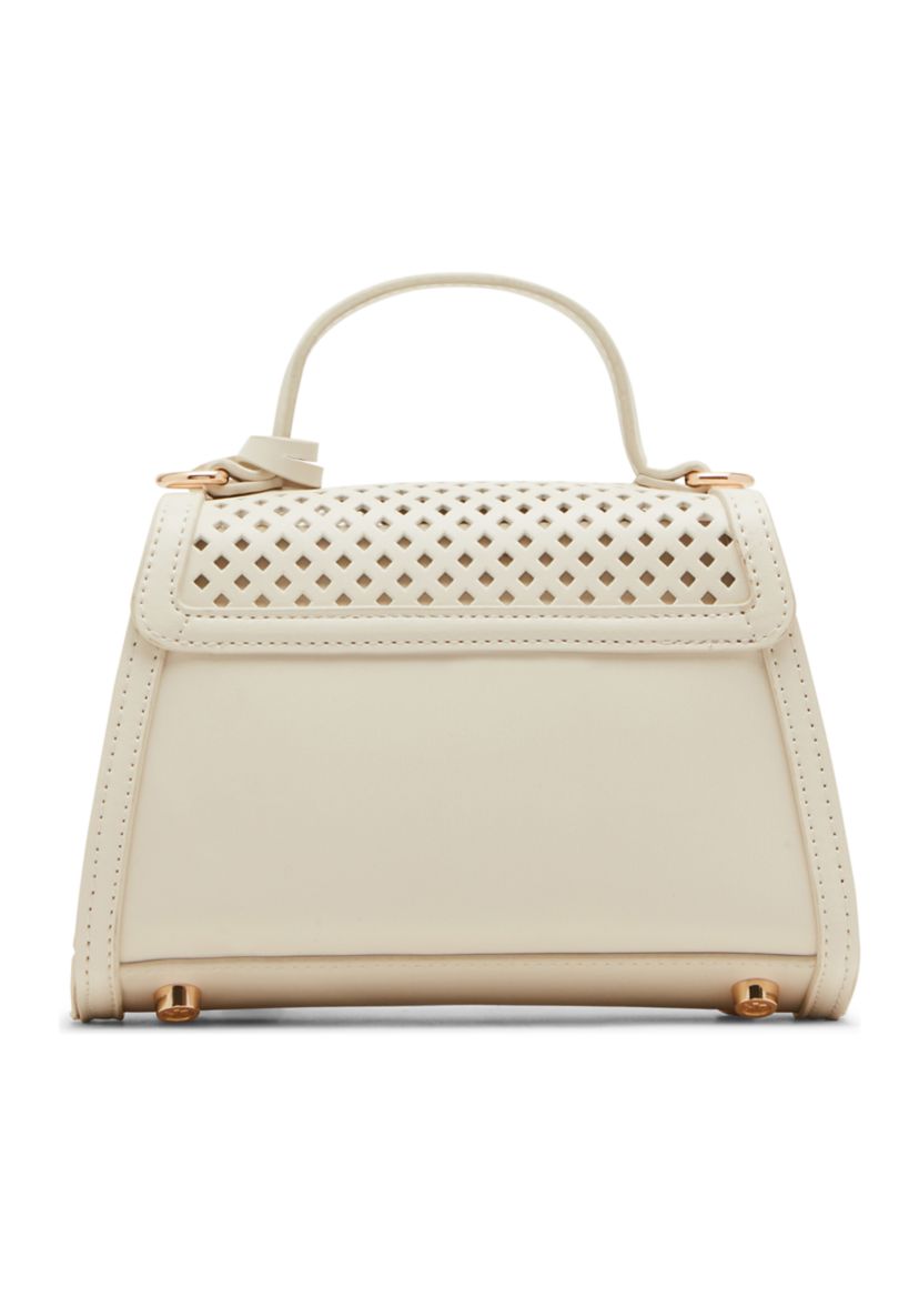 Perforated Flap Top Handle Crossbody