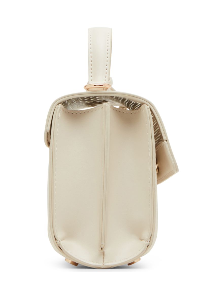 Perforated Flap Top Handle Crossbody