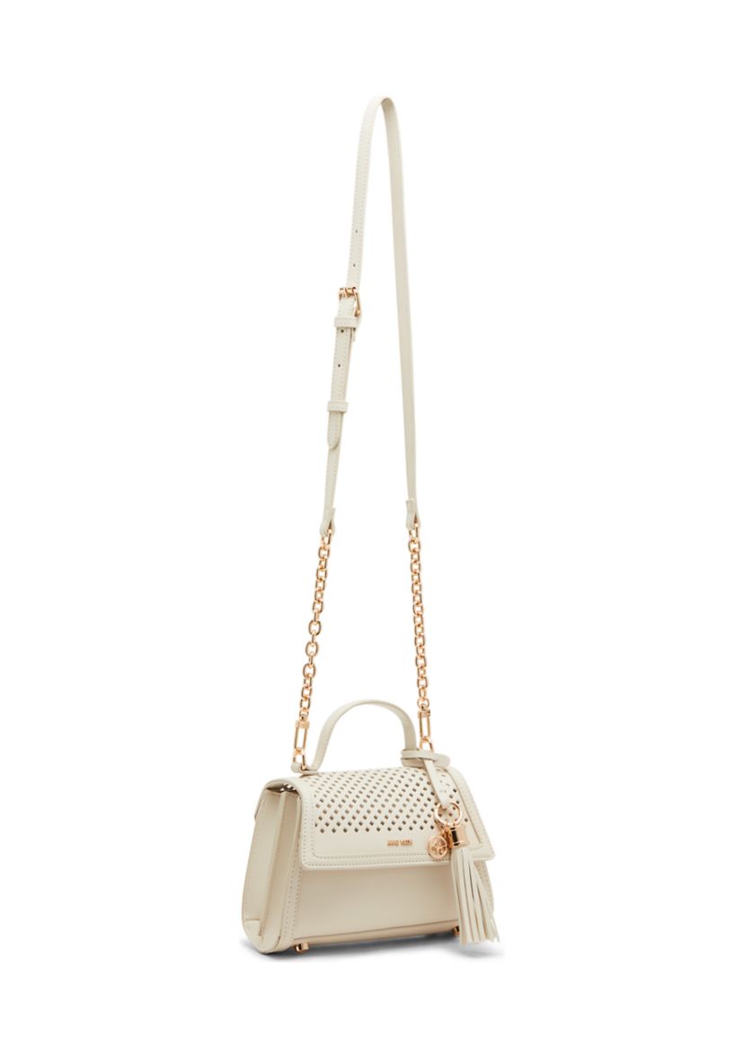 Perforated Flap Top Handle Crossbody