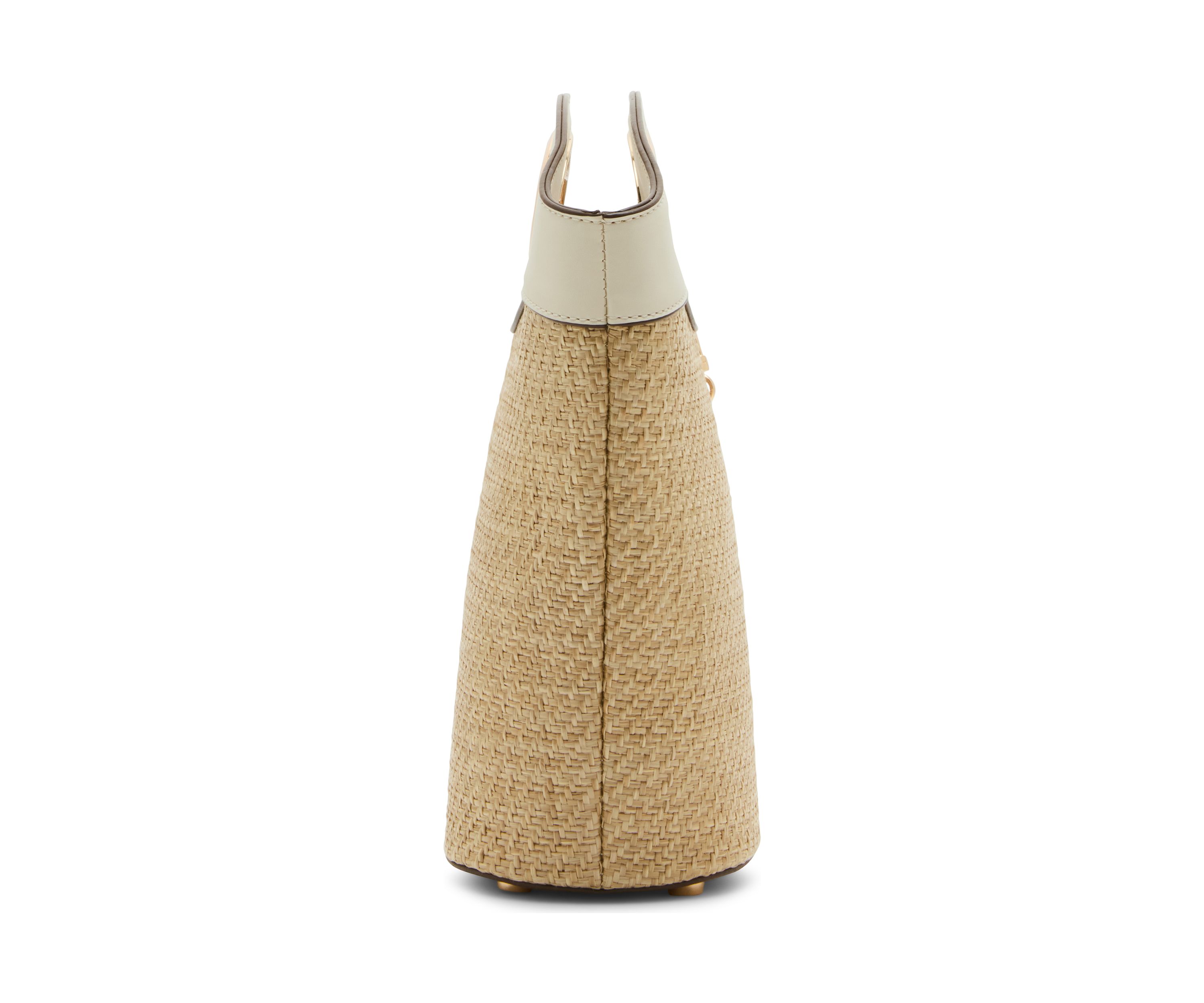 Oval Handle Bucket Bag with Crossbody Strap