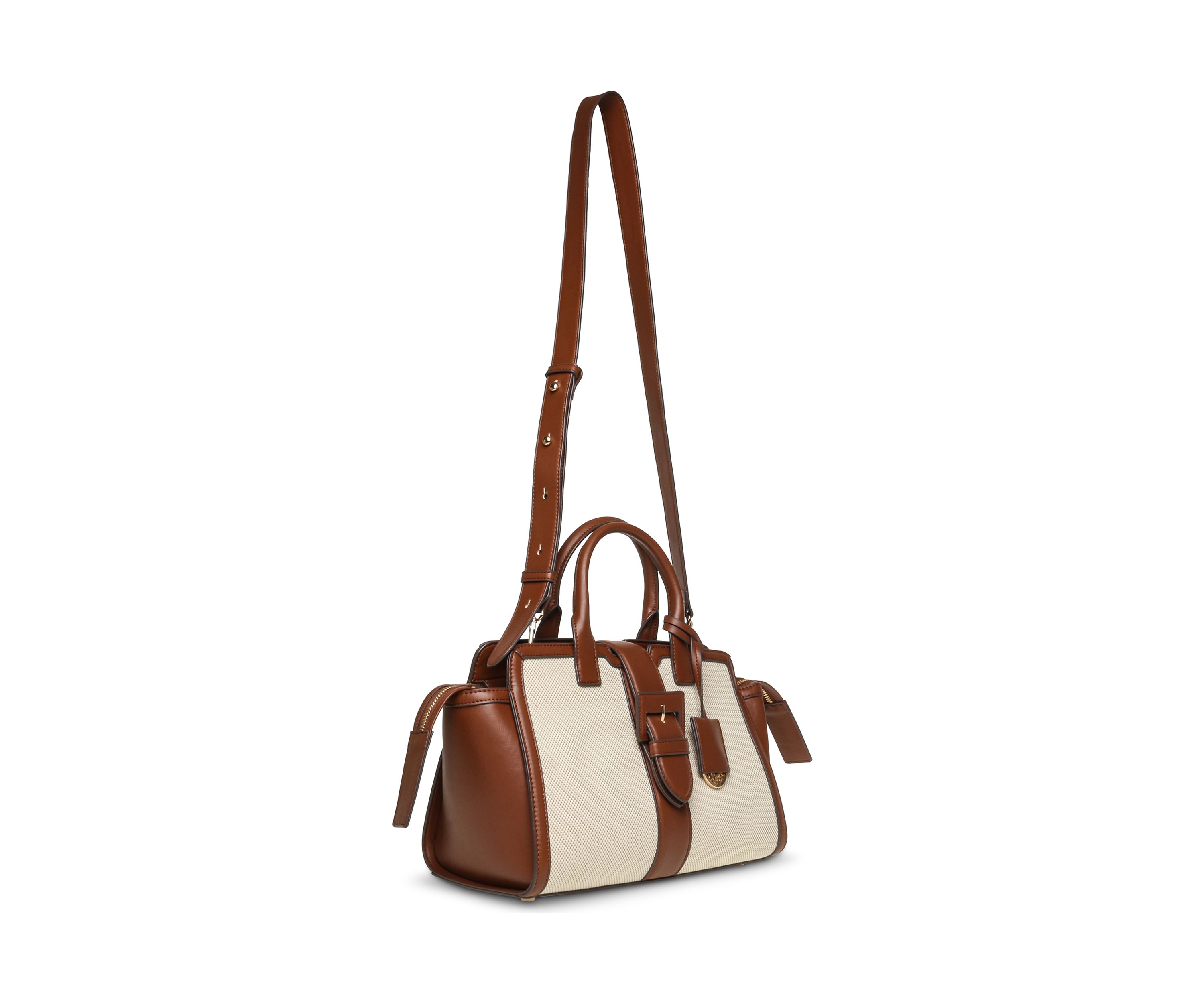 Canvas Satchel with Crossbody Strap