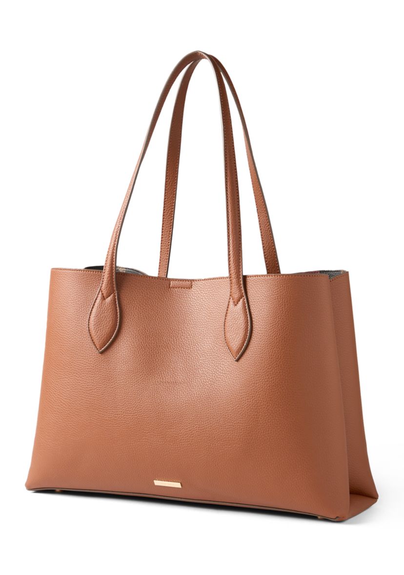 Double Compartment Tote Bag with Pouch