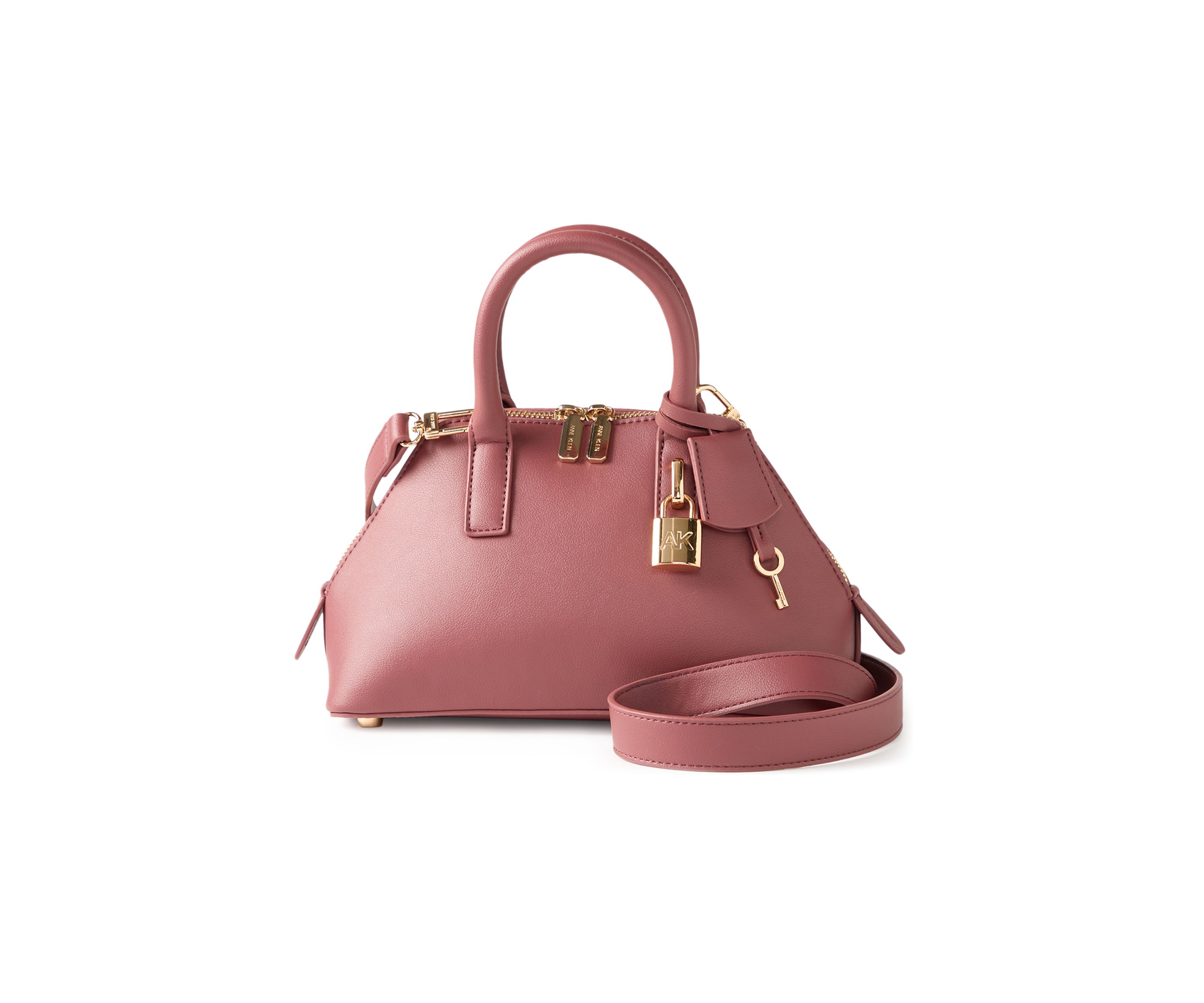 Small Angled Bowler Bag with Convertible Strap