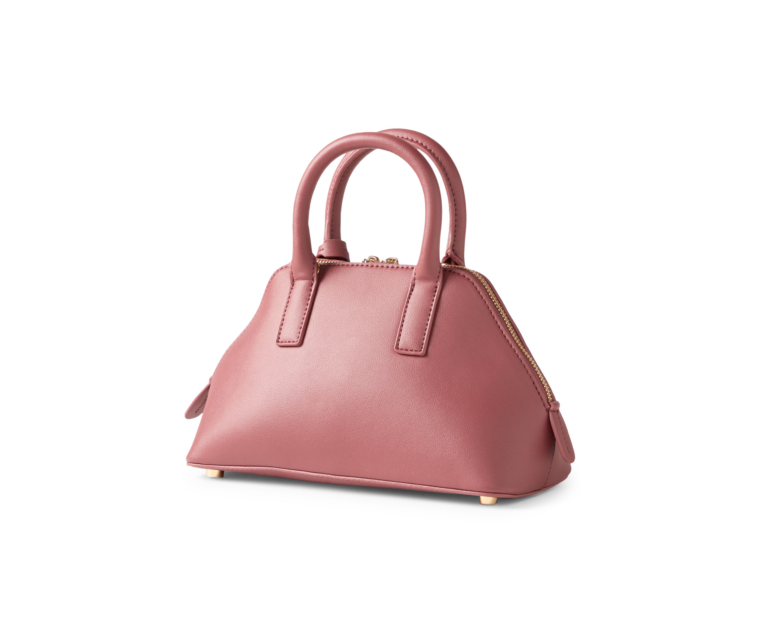 Small Angled Bowler Bag with Convertible Strap